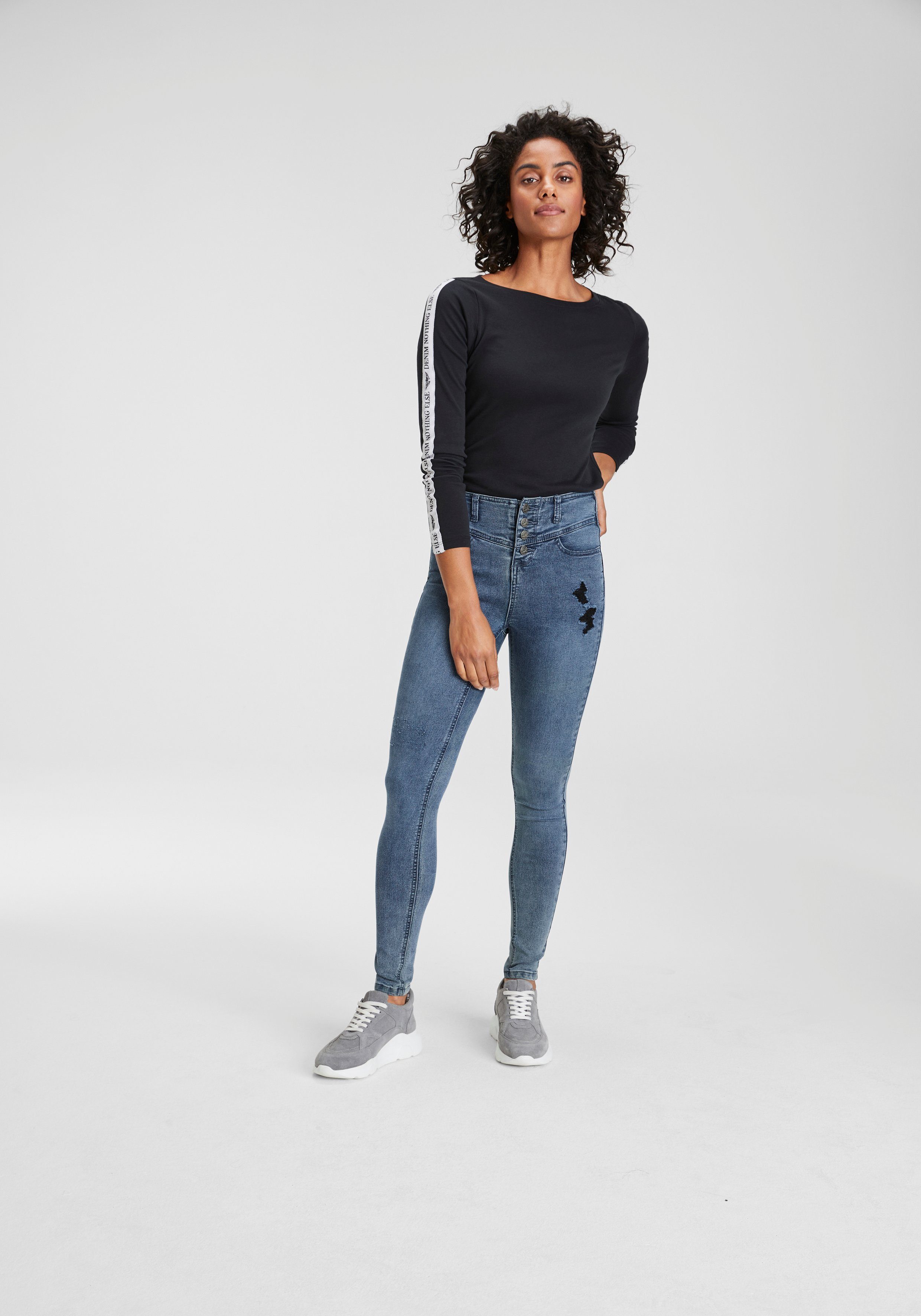 Arizona Skinny fit jeans Ultra Stretch hoge taille, enkel-lang, elastisch denim-materiaal