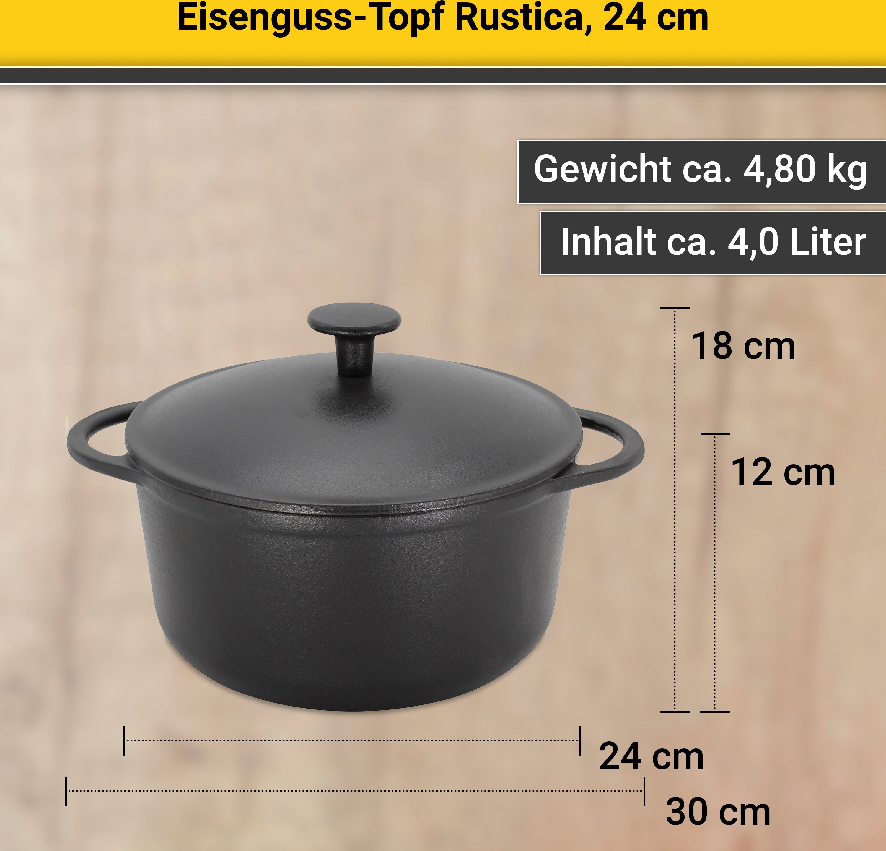 Krüger Braadpan Gietijzeren braadpan met deksel RUSTICA