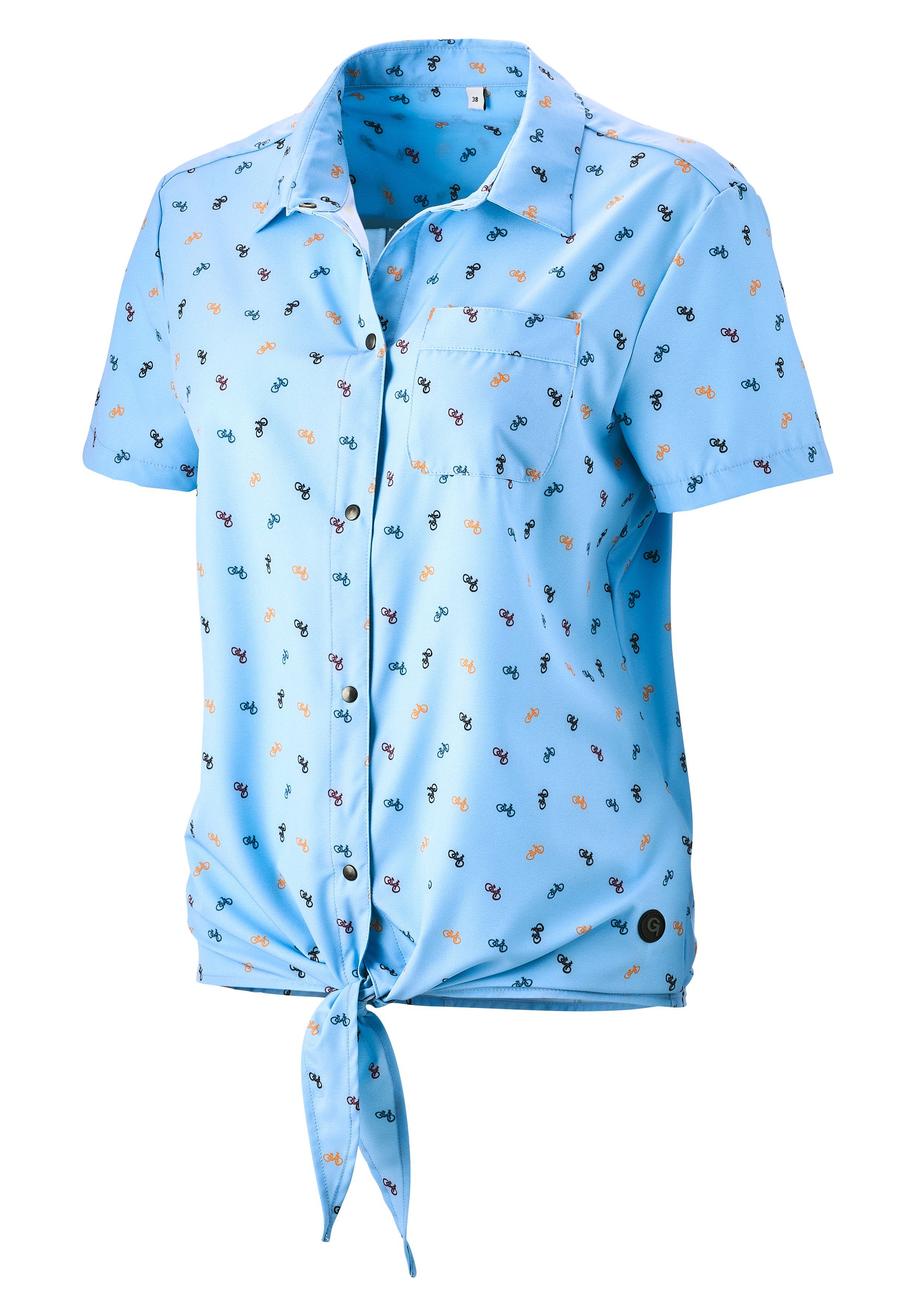 Gonso Fietsshirt MOLVENO Breedte-reguleerbare zoom door modieus bind-element
