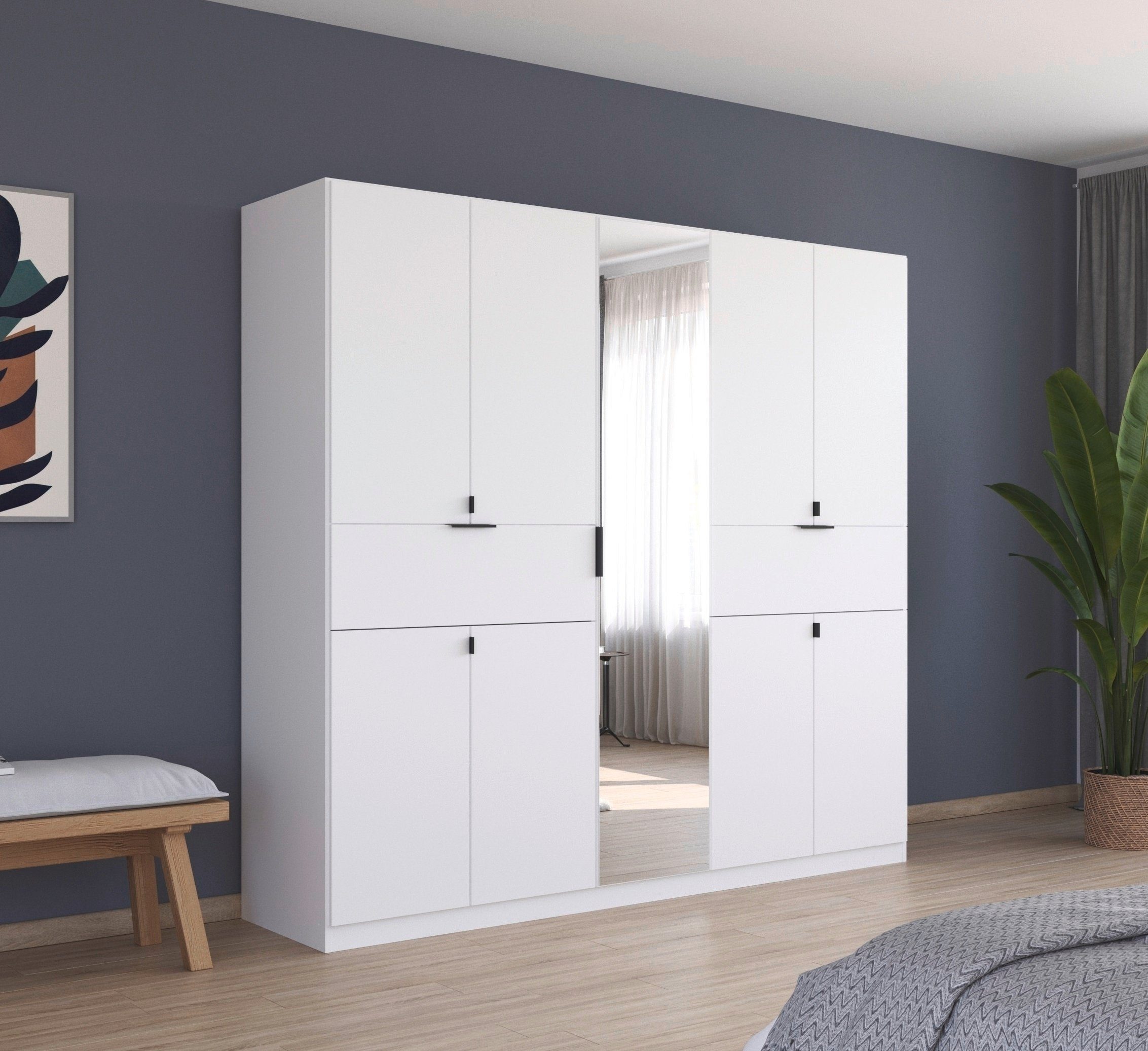rauch Draaideurkast Kledingkast kast garderobe waskast TICAO met 2 ruime lades, veel opbergruimte made in germany