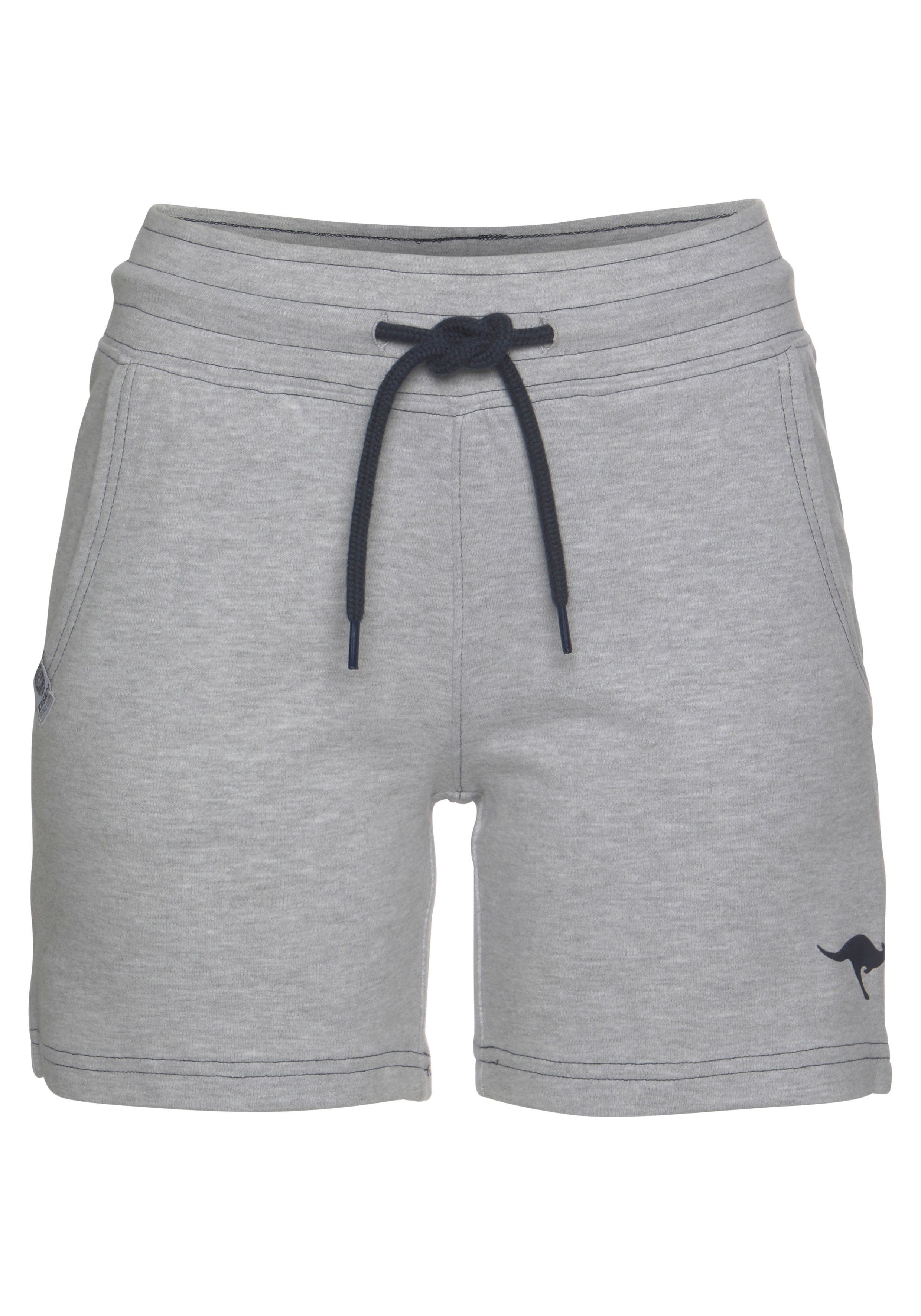 KangaROOS Sweatshort met contrastkleurig koord en merkprint