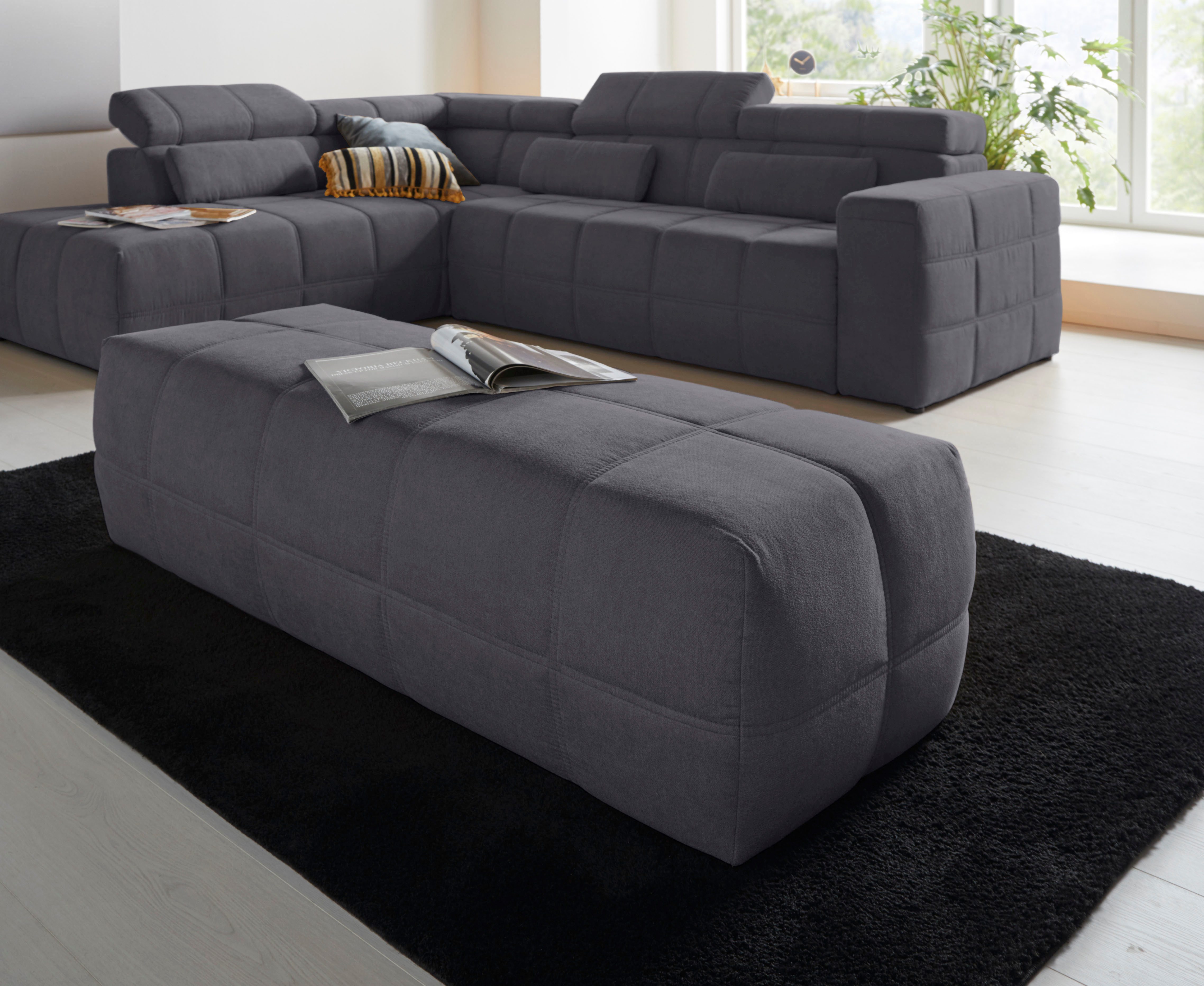 DOMO collection Hocker Brandon Sitzbelastung 140 kg grote uitvoering passend bij 'brandon', ook in cord