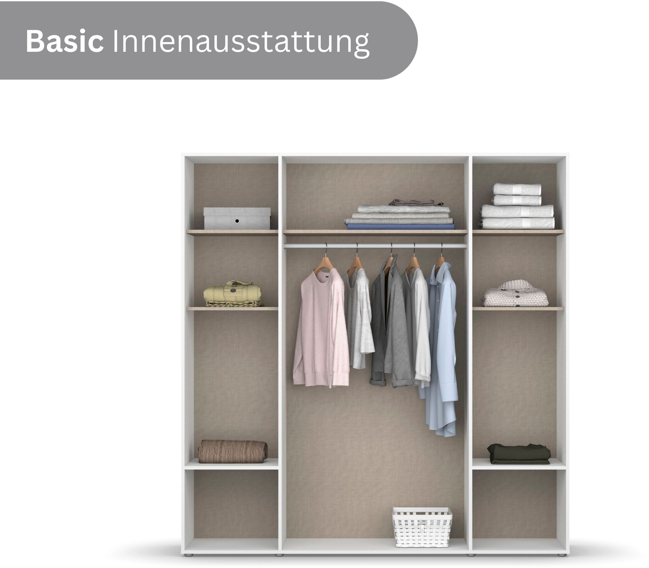 rauch Draaideurkast Kledingkast Kast Garderobe Wasmand NAGATA veel Opbergruimte