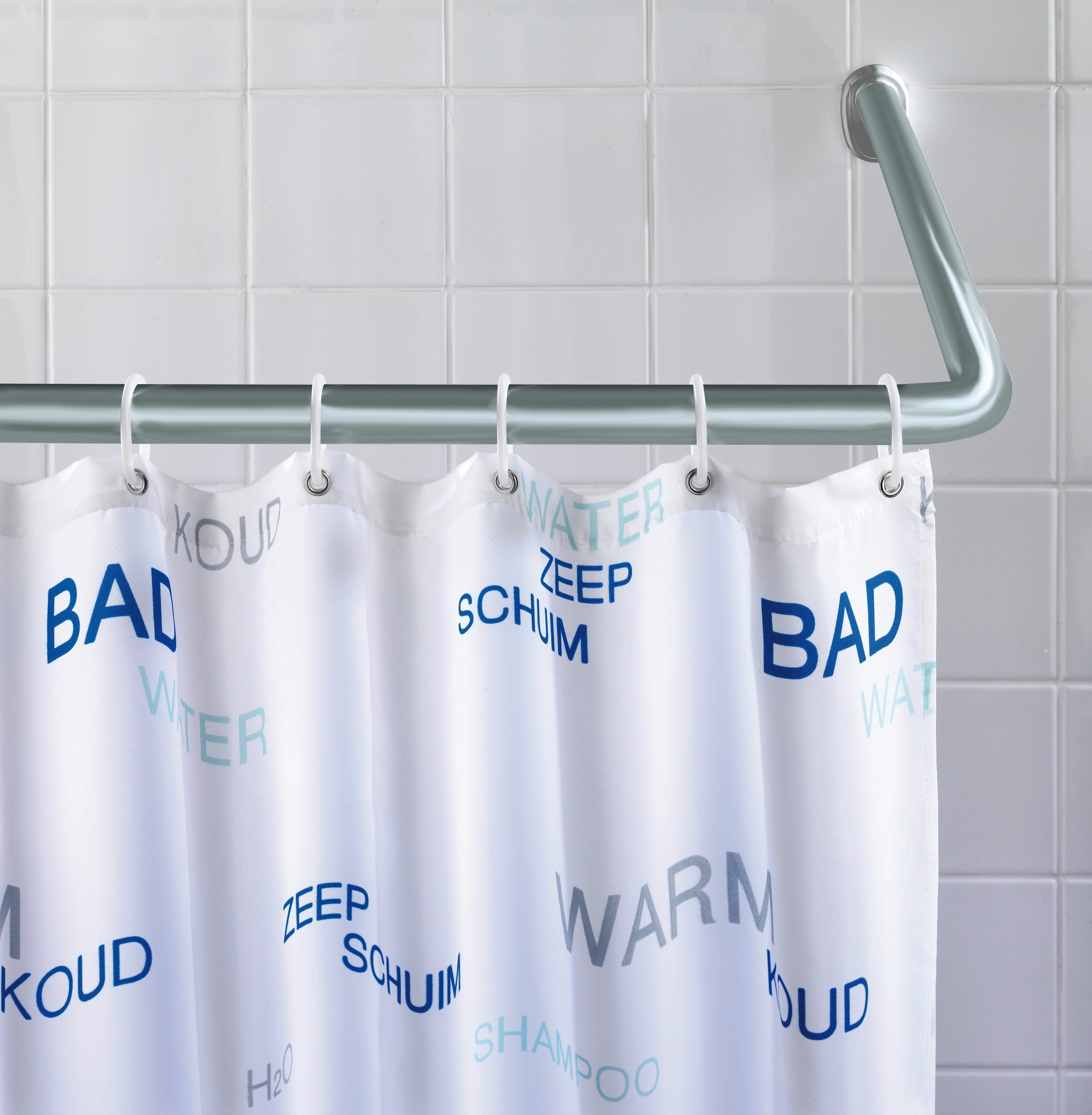 WENKO Hoekstang Universal extra stark Chroom, op verschillende manieren te monteren