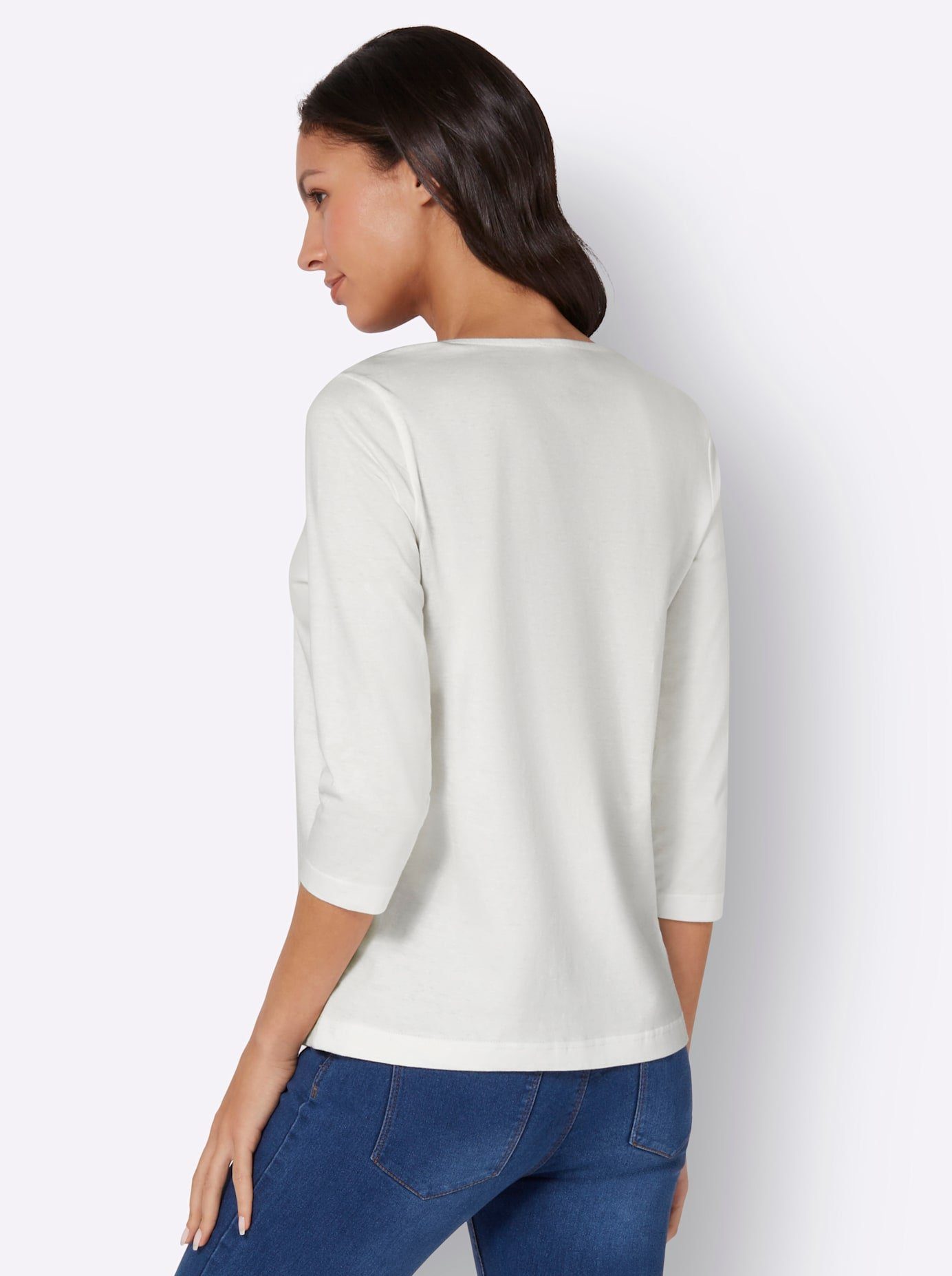 Classic Basics Shirt met 3/4-mouwen (1-delig)