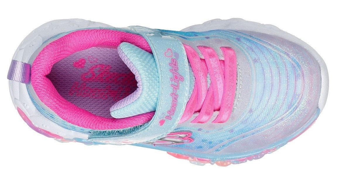 Skechers Babyschoentjes ETERNAL HEART LIGHTS , blink,-klittenbandschoen met hart-applicatie, maat sjabloon om te downloaden