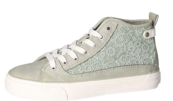 Mustang Shoes Veterschoenen high top sneakers, vrijetijdsschoen met stijlvolle textielinzet