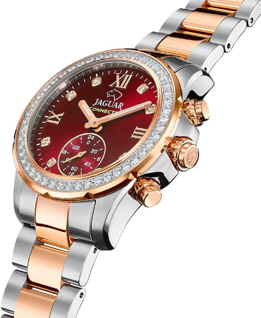 Jaguar Chronograaf Connected Polshorloge, dameshorloge, saffierglas, stopwatchfunctie, Swiss Made