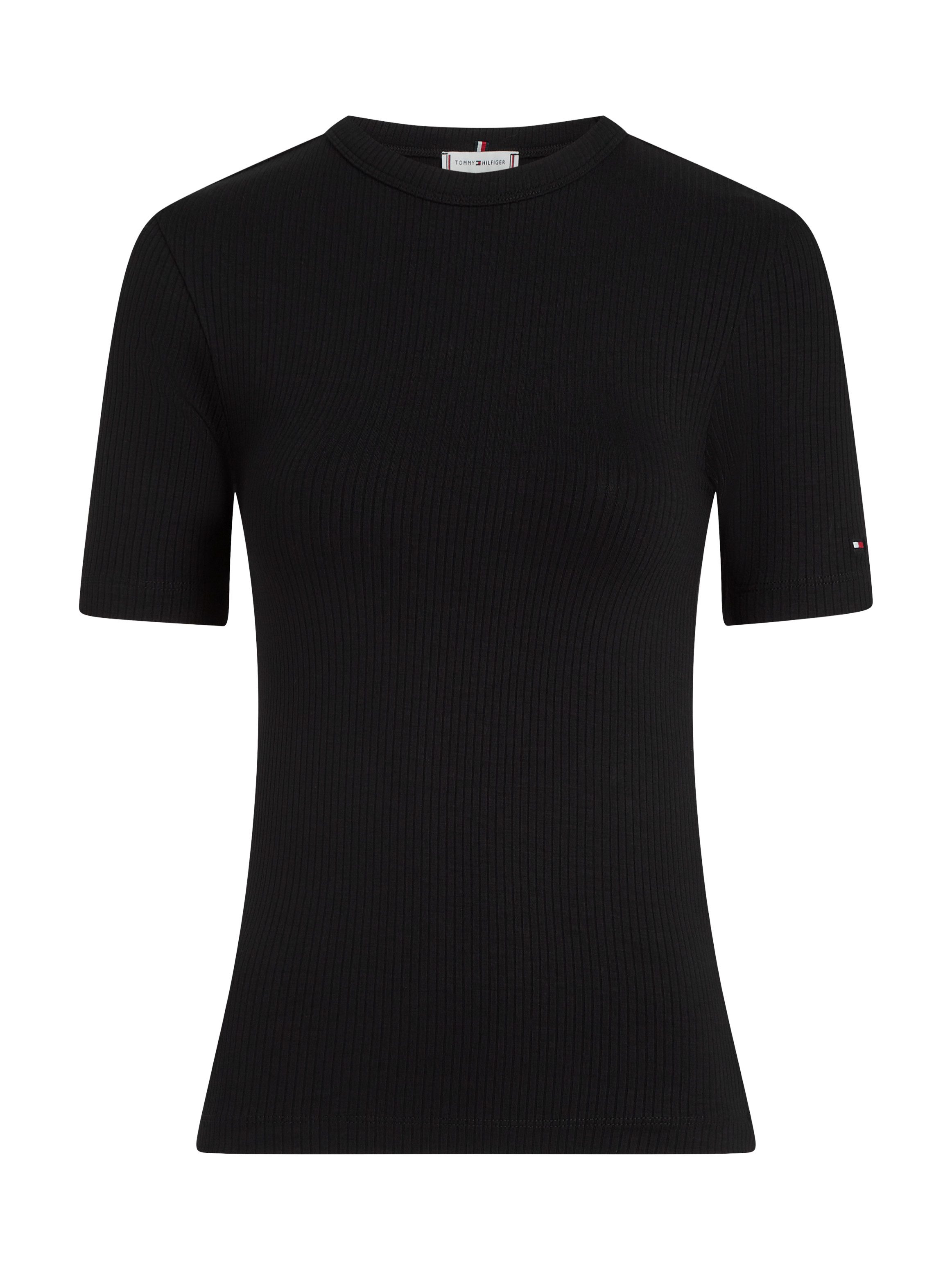 Tommy Hilfiger Shirt met korte mouwen 5X2 RIB C-NK SS met ronde hals, korte mouwen