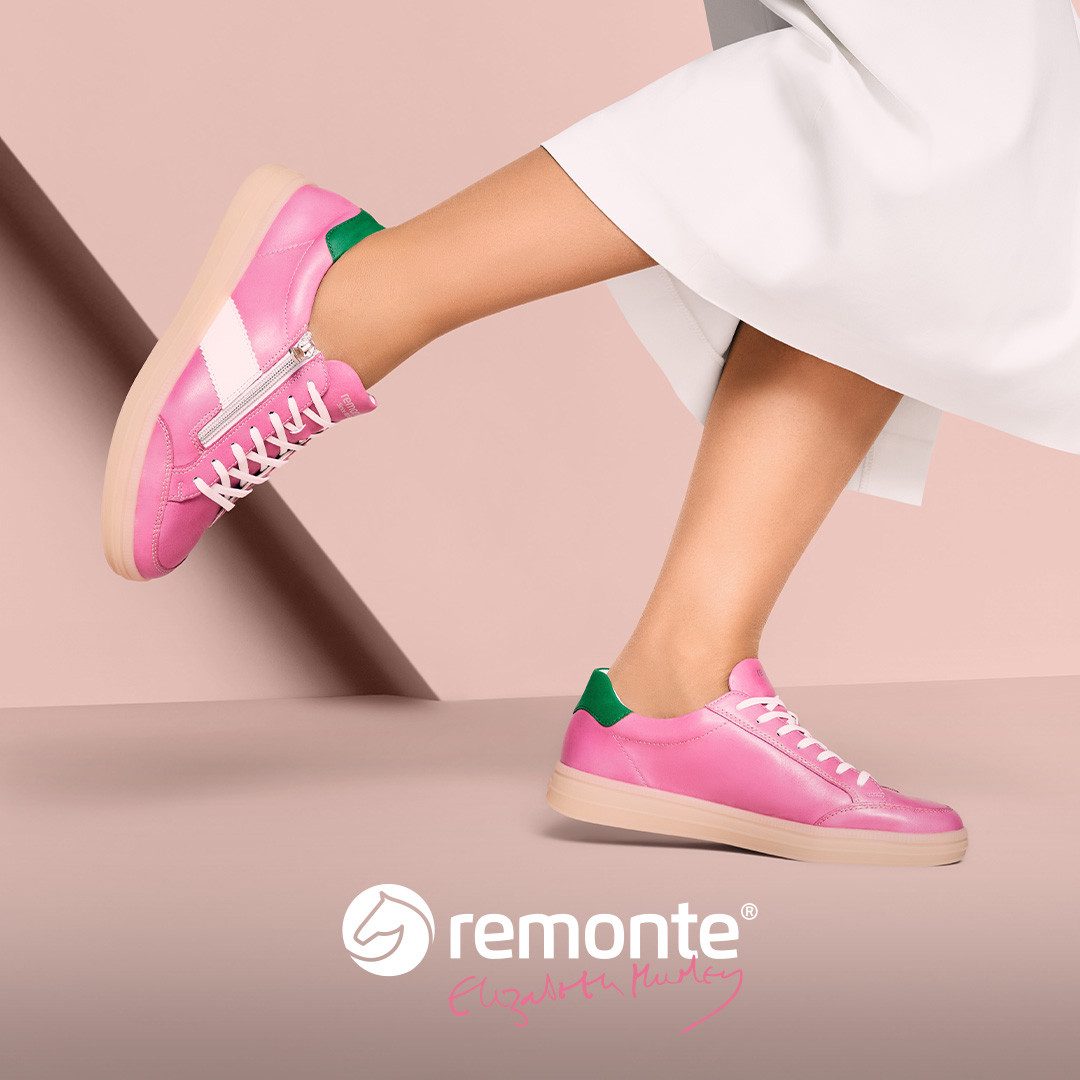 Remonte Plateausneakers Elisabeth Hurley-Collection , vrijetijdsschoen, lage schoen, veterschoen, met extra rits
