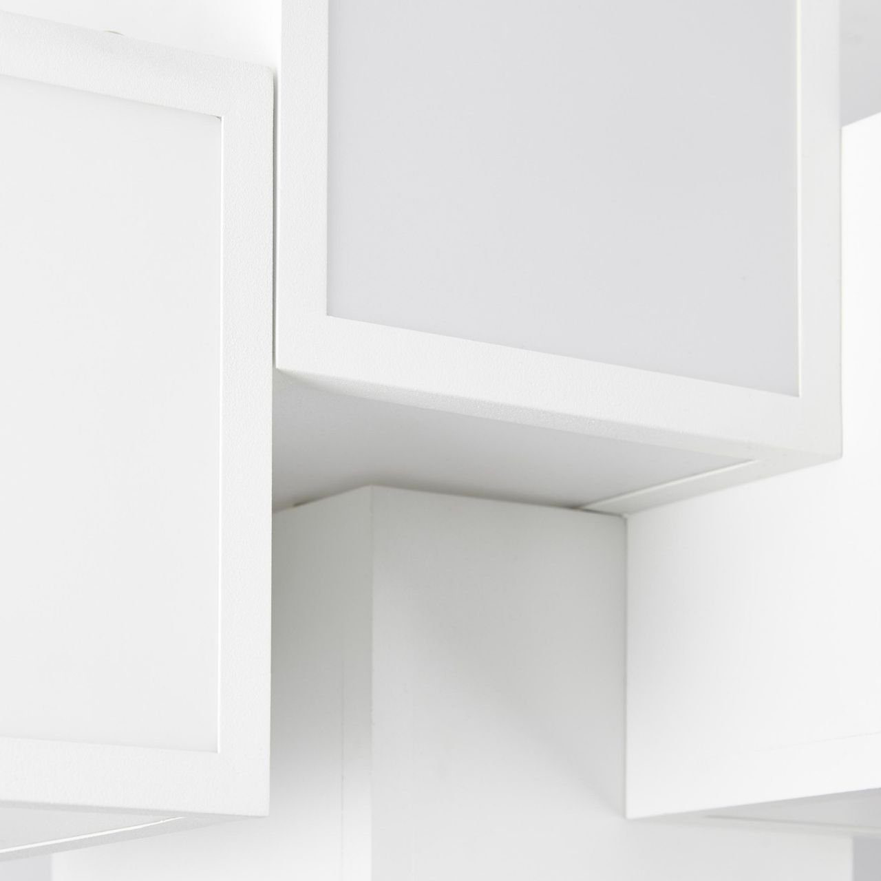 Brilliant Leuchten Plafondlamp Cubix Led plafondlamp, 5 fittingen wit (1 stuk)