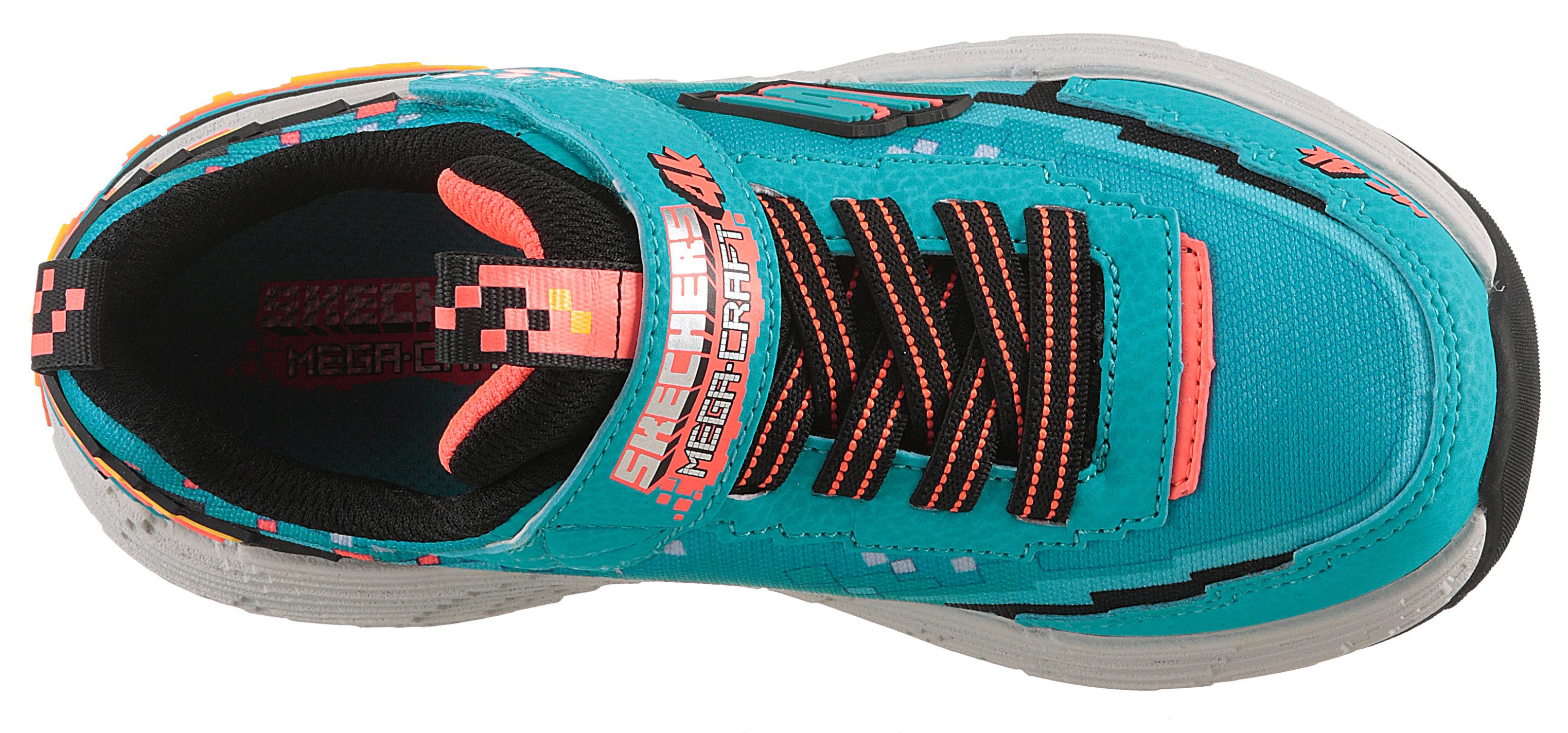 Skechers Sneakers MEGA-CRAFT 4K , klittenbandschoen in coole pixel-look, maat sjabloon te downloaden