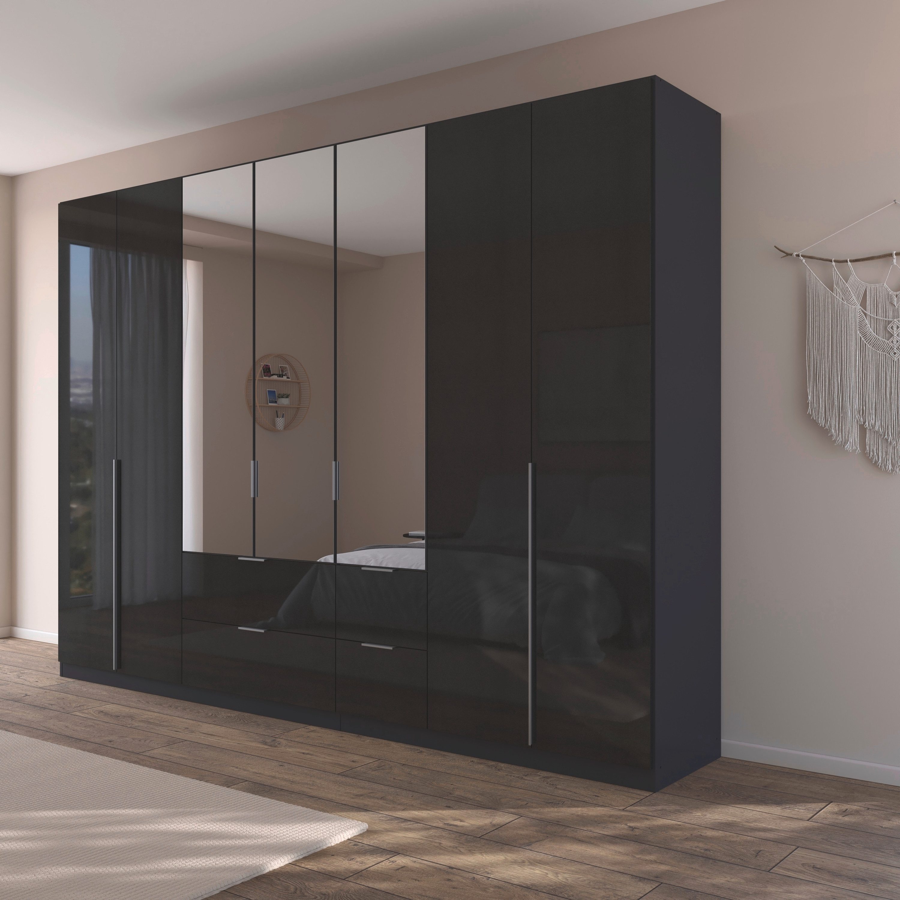 rauch Draaideurkast Kledingkast kast garderobe AGORDO met decor- of hoogglansfront