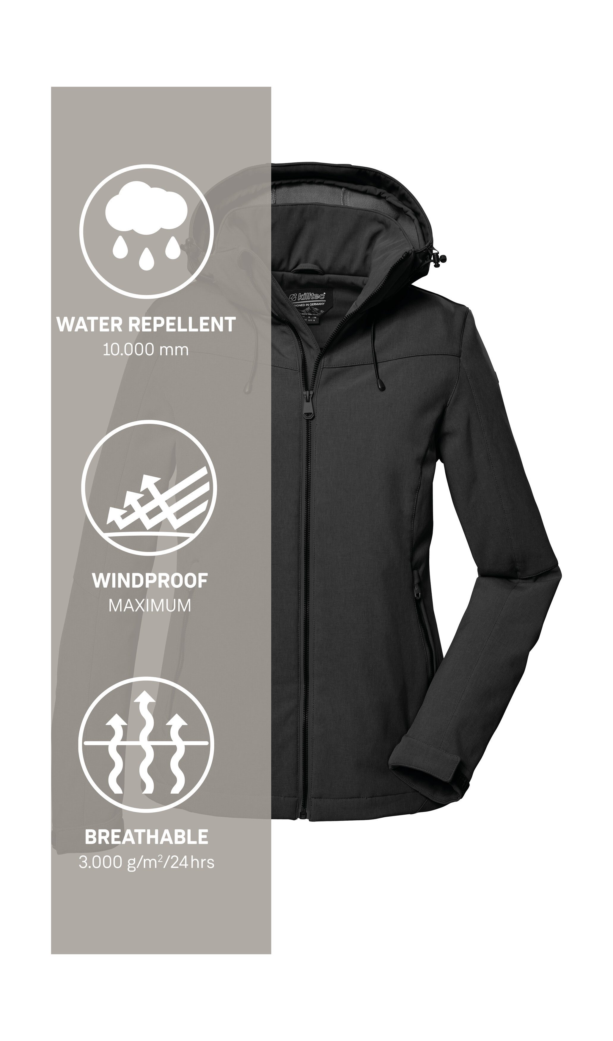 Killtec Softshell-jack Dames softshelljas