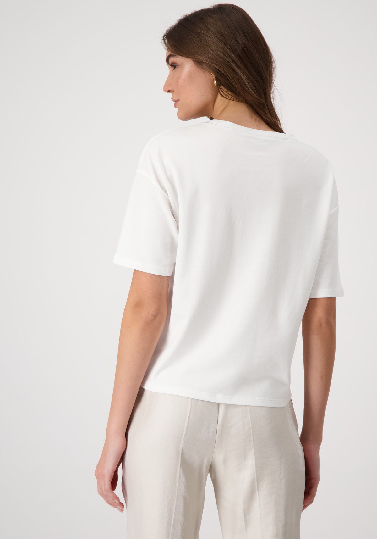 Monari Shirt met ronde hals met frontprint