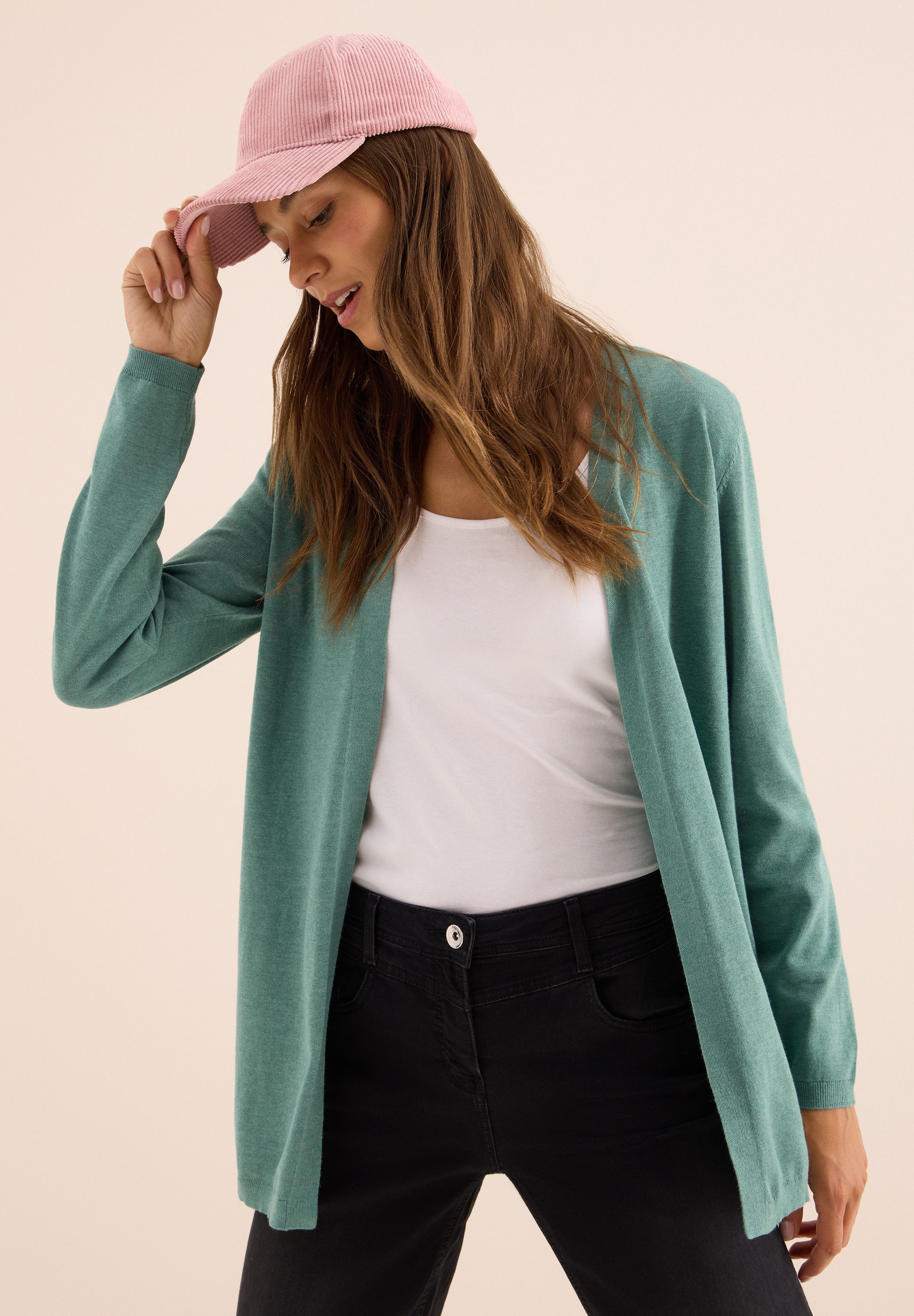 Cecil Lang vest zachte katoenmix