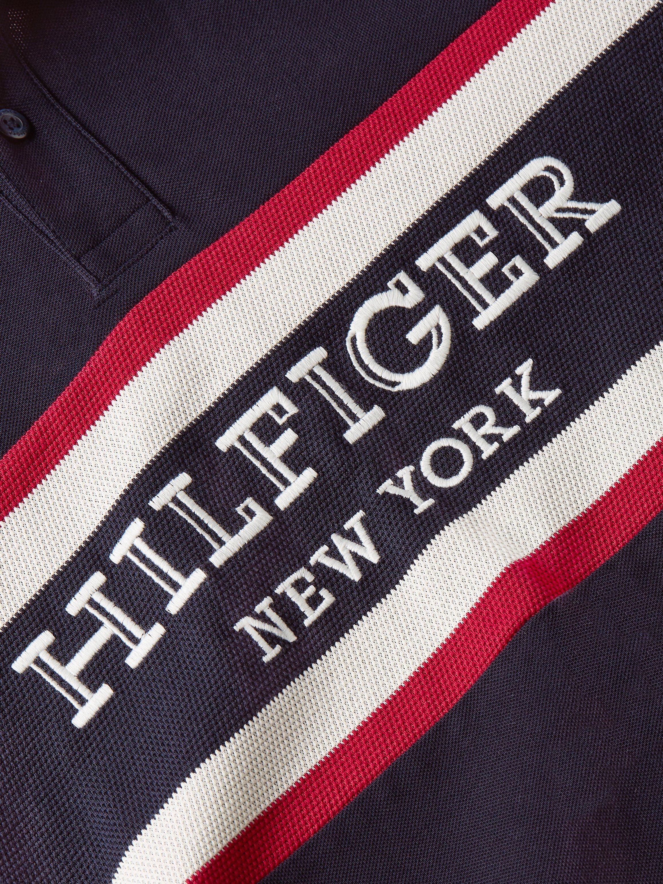 Tommy Hilfiger Poloshirt MONOTYPE COLORBLOCK REG POLO met groot opschrift