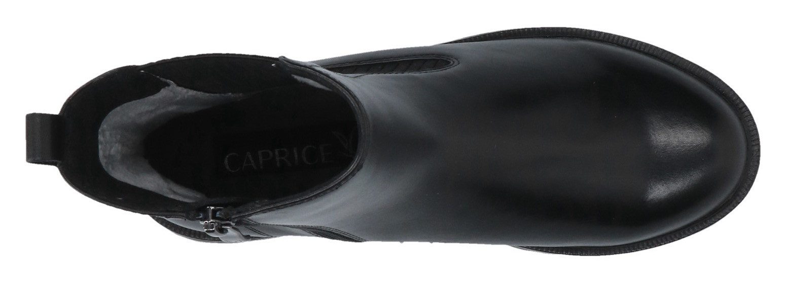 Caprice Chelsea-boots blokhak, basic schoen, enkellaars in comfortabele breedte