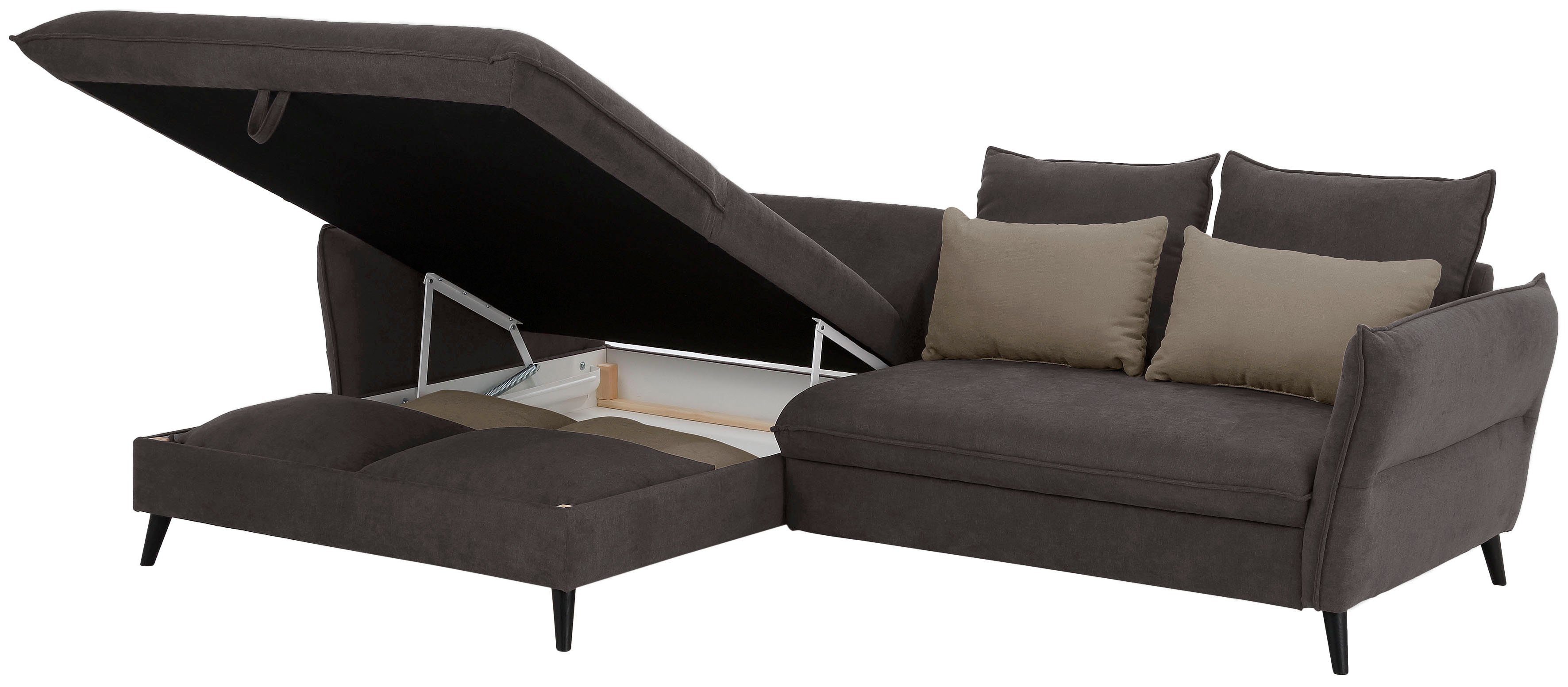 Home affaire Hoekbank Tirano, moderne look, comfortabel, Breedte 274cm, L-vorm