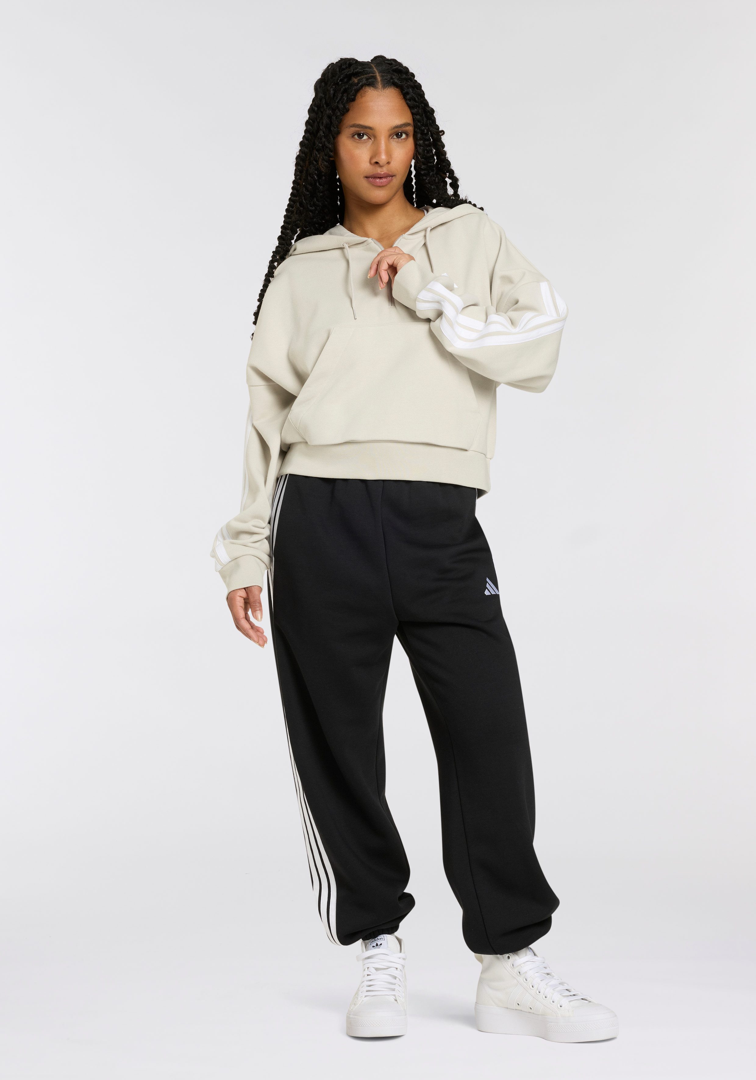 adidas Sportswear Hoodie W 3S FT QZ HD