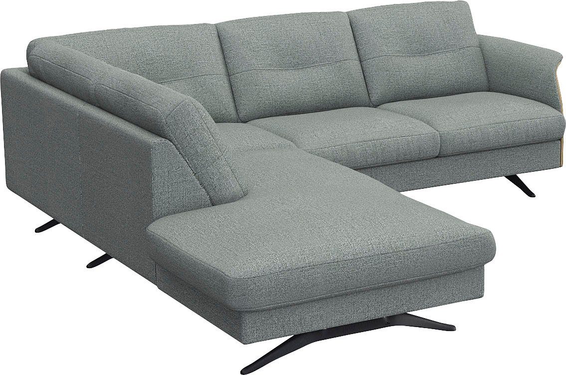 FLEXLUX Hoekbank Glow, super comfortabel door hoogwaardige zitconstructie met binnenvering, L-vorm