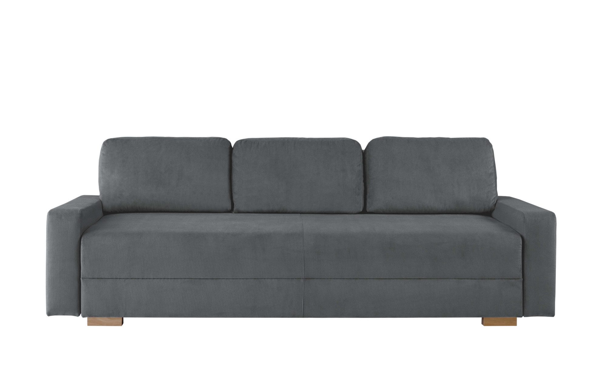 INOSIGN 3-zitsbank SHERIDIAN slaapbank met bedlade, in fijncord en velvet met golvende ondervering, moderne bekleding, b/h/d 225/94/80