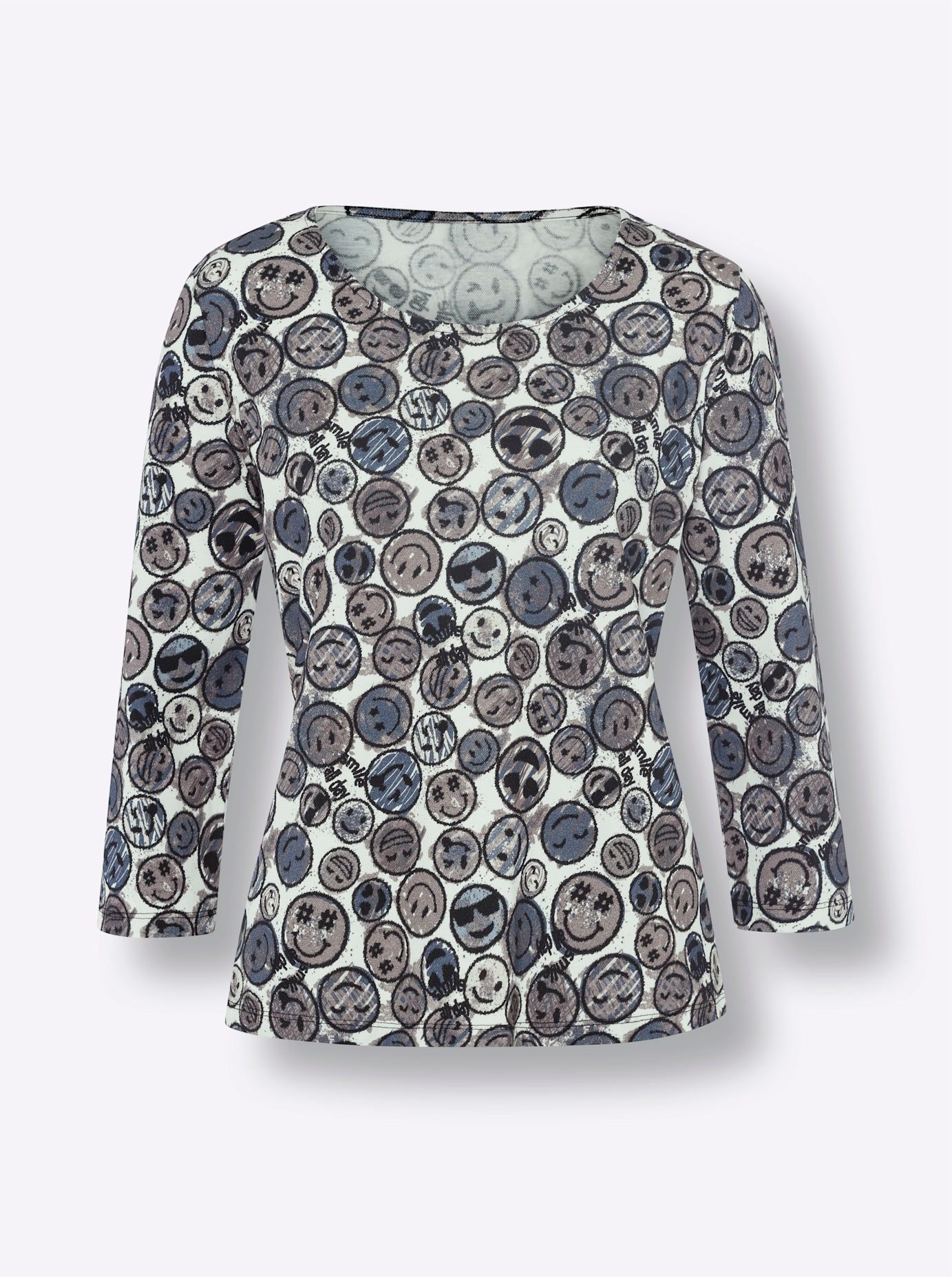 heine Shirt met ronde hals Gedessineerd shirt (1-delig)