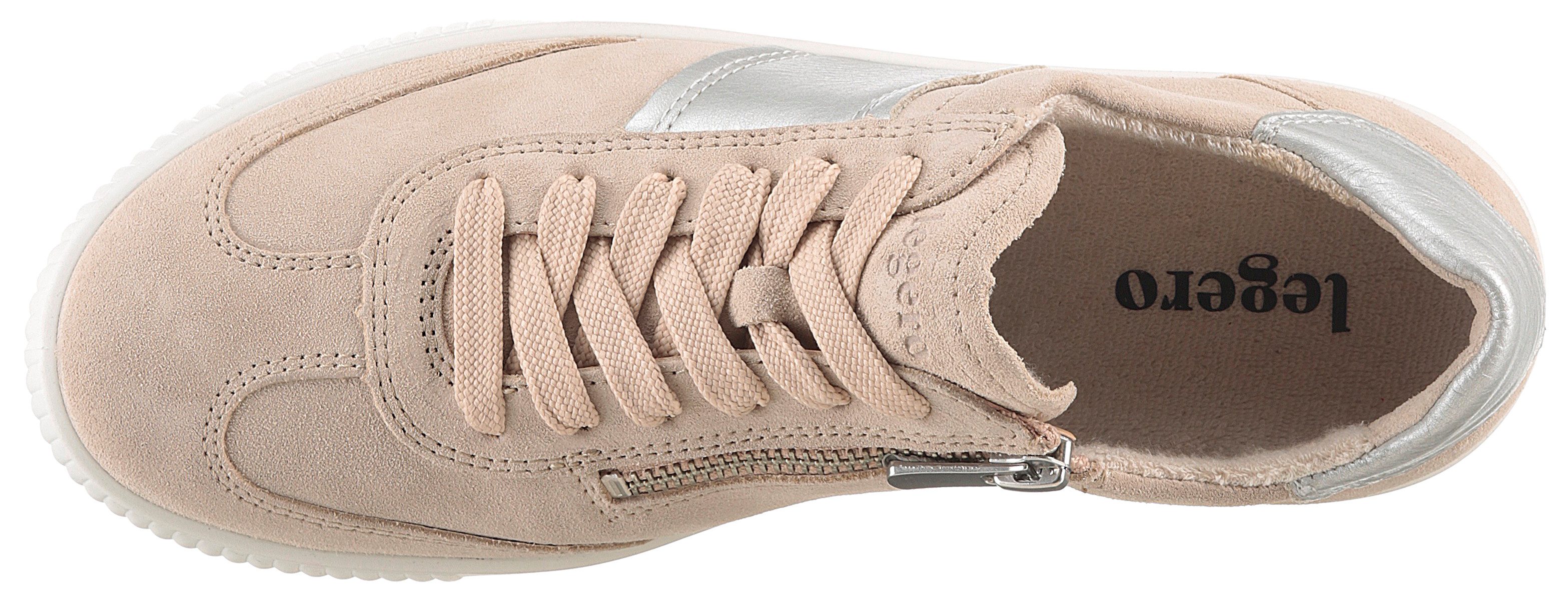 Legero Sneakers Silence , retro sneaker, veterschoen met extra binnenrits