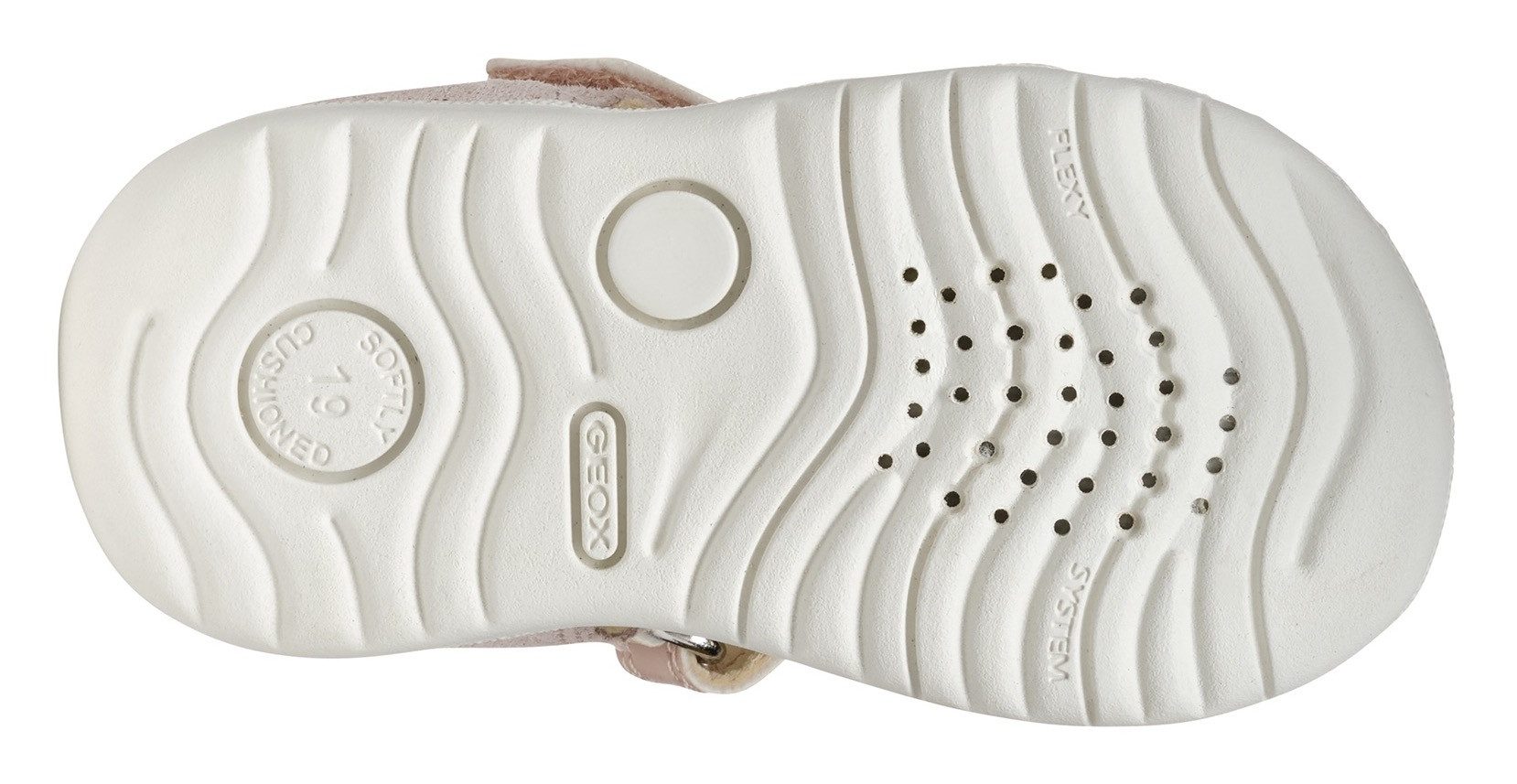 Geox Babyschoentjes B SANDAL MACCHIA GIR , glitter schoen, feest schoen, sandaal met glitter