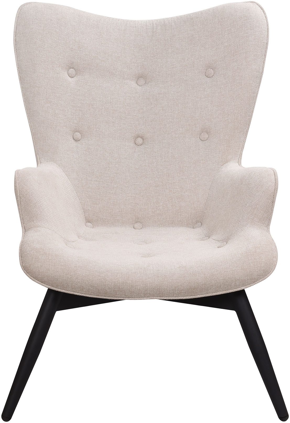 SalesFever Fauteuil Decoratieve knopen in de rugleuning (1 stuk) fauteuils beige