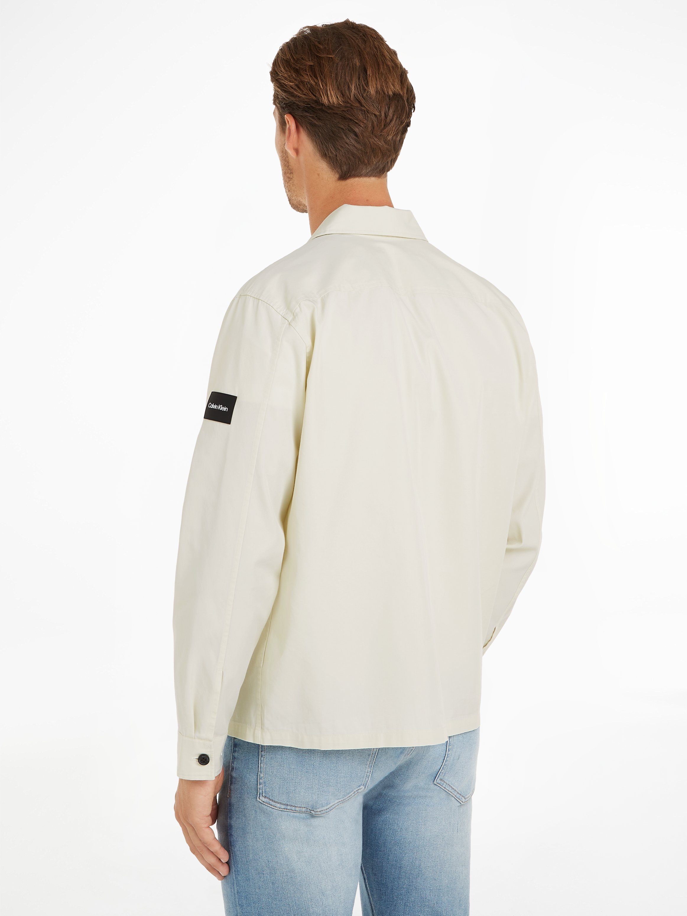 Calvin Klein Overhemd met lange mouwen COTTON NYLON OVERSHIRT met opgestikte borstzakken
