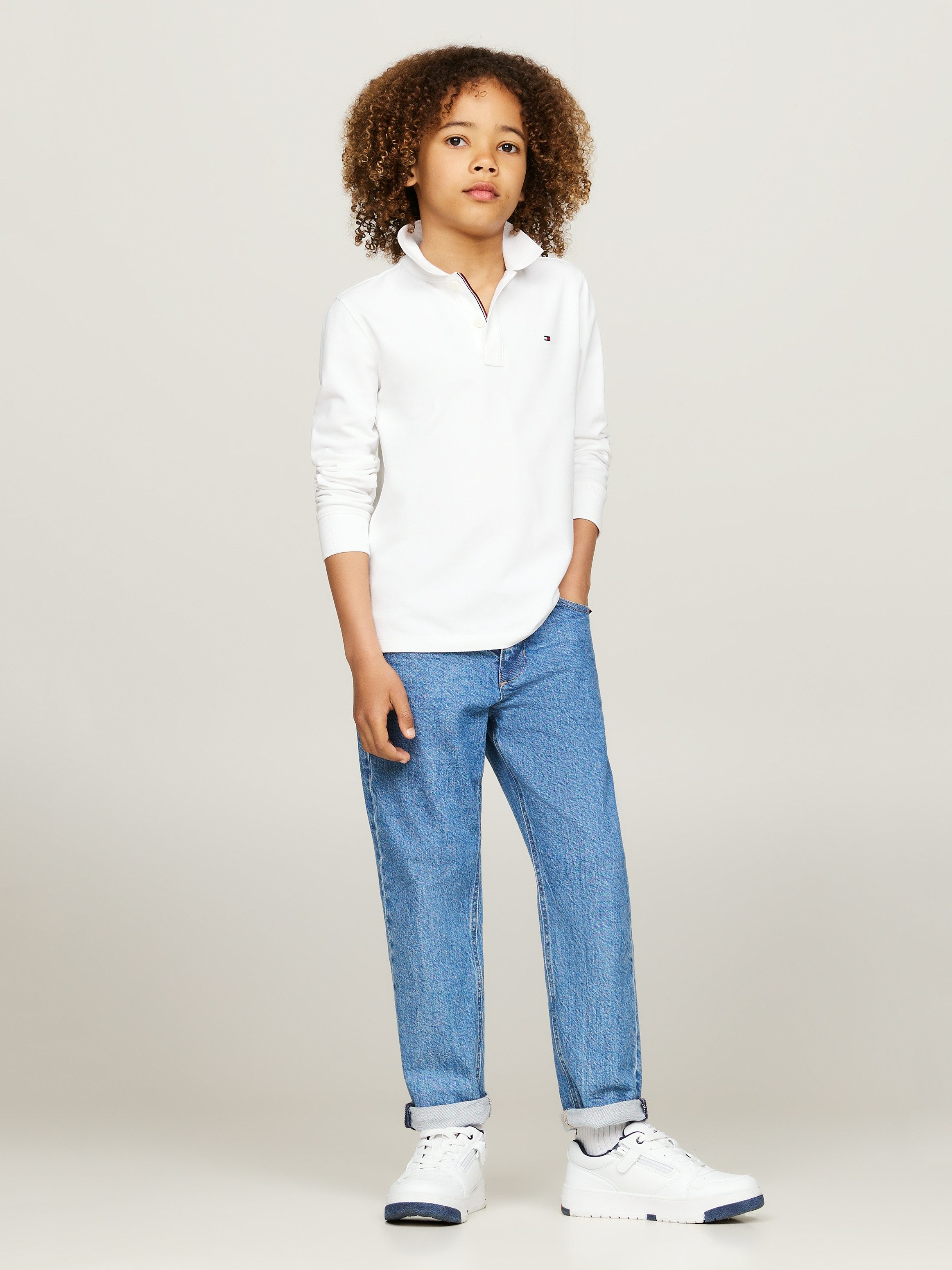 Tommy Hilfiger Poloshirt ESSENTIAL POLO LS Kinderen tot 16 jaar met logostiksel