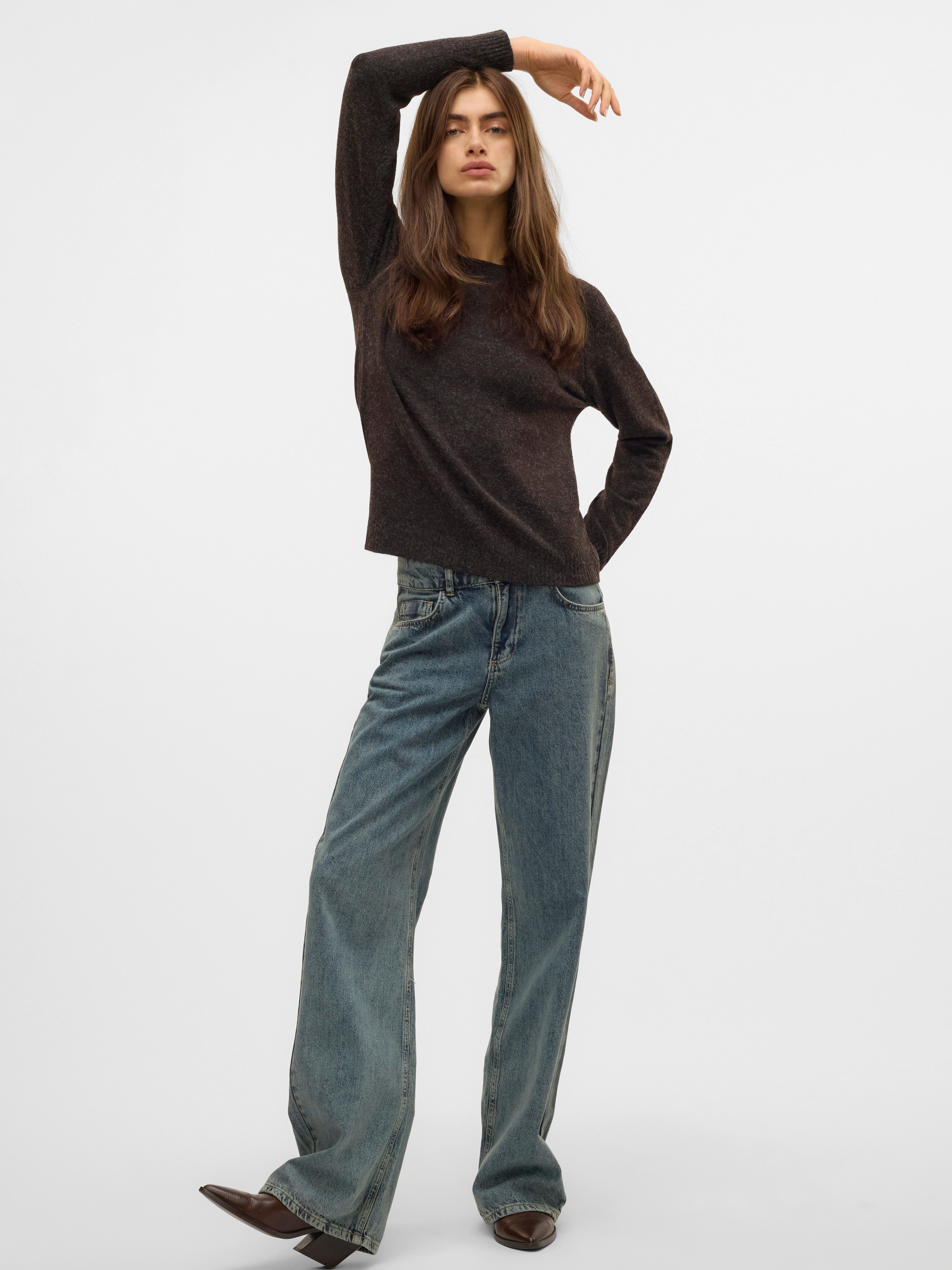 Vero Moda Trui met ronde hals VMDOFFY LS O-NECK BLOUSE GA NOOS