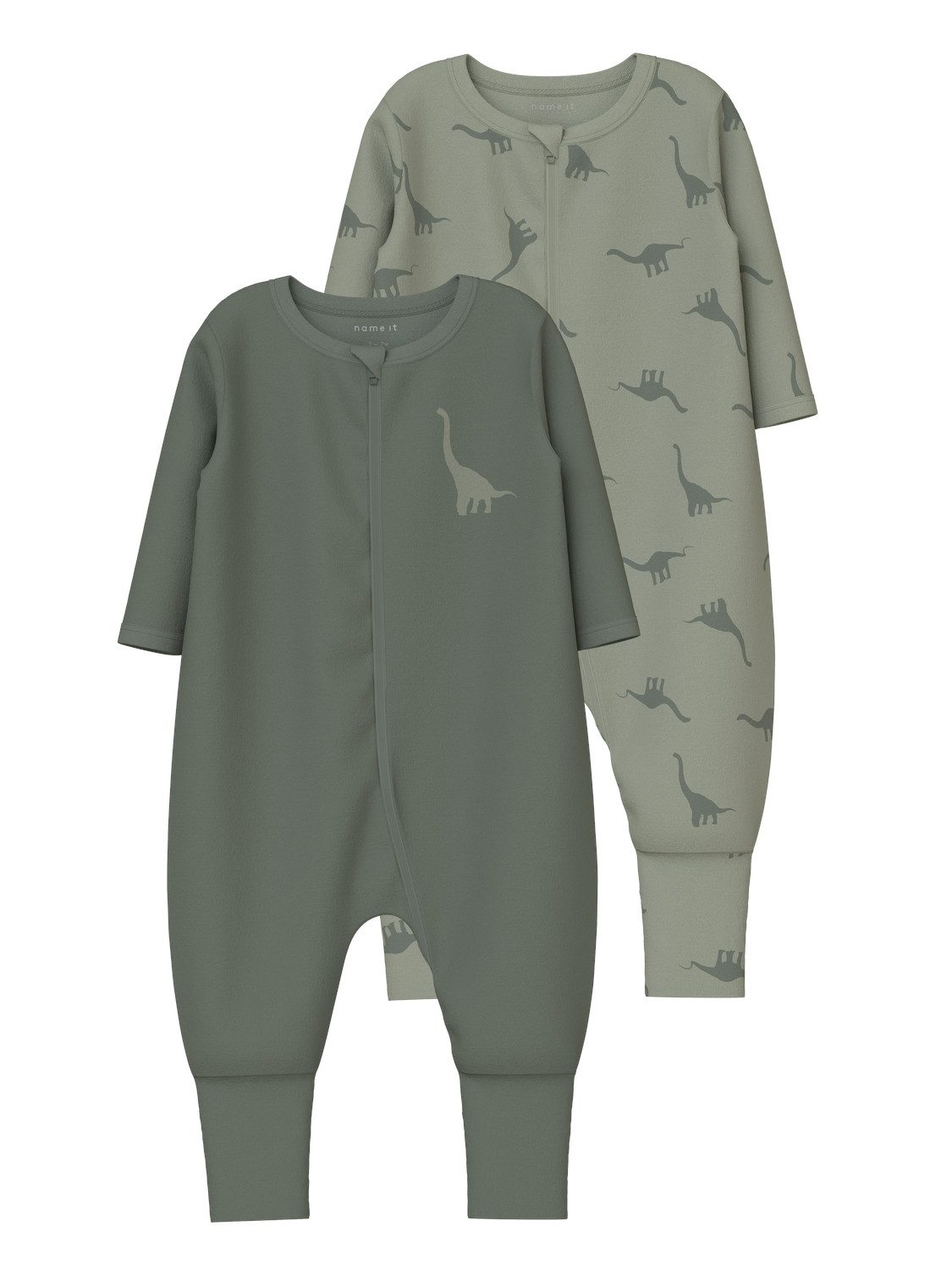 Name It Pyjama NBMNIGHTSUIT 2P ZIP FF GREEN DINO NOOS (set, 2-delig)