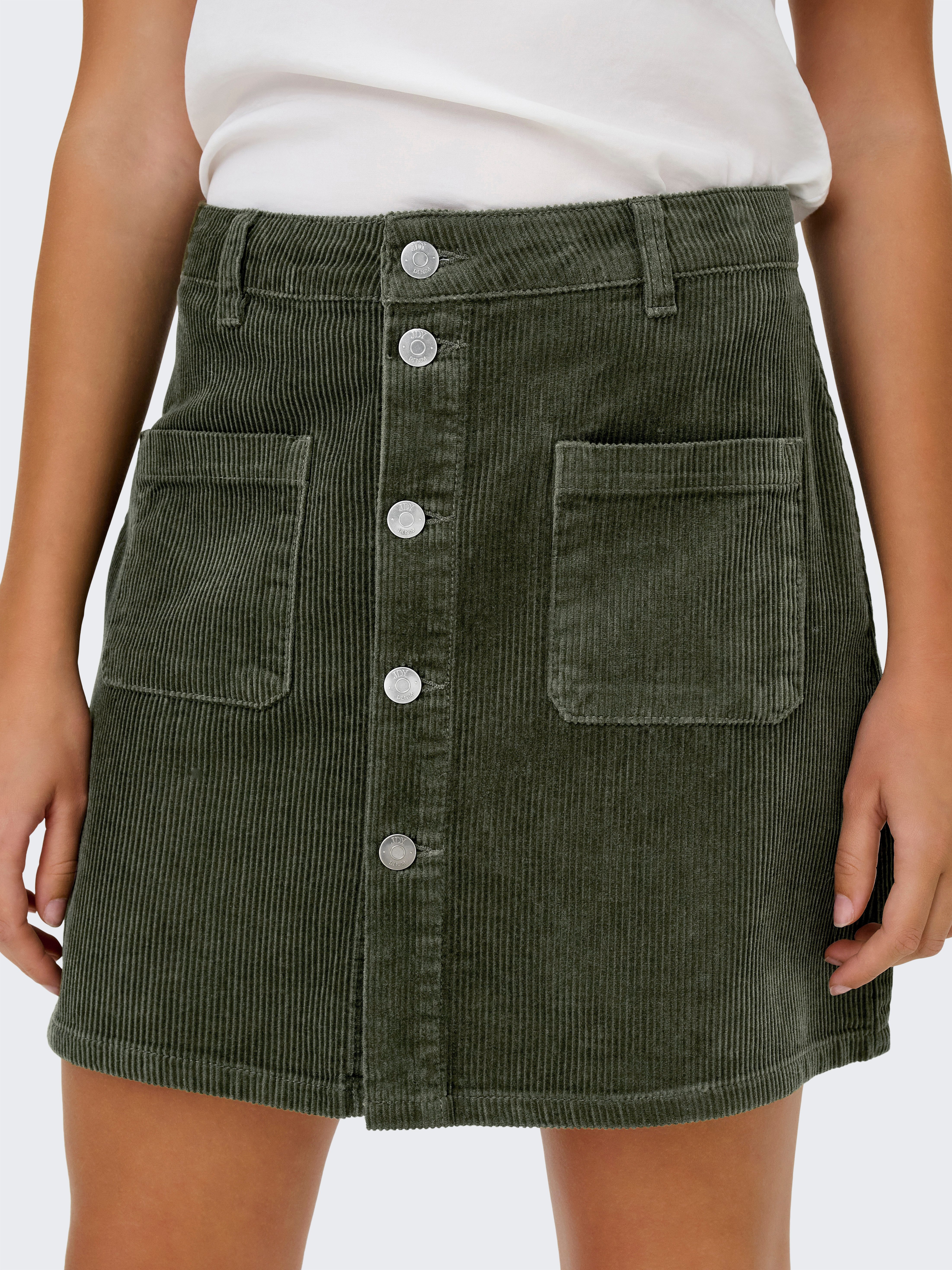 JDY Cordrok JDYSHIRAZ CORDUROY SKIRT PNT DIA