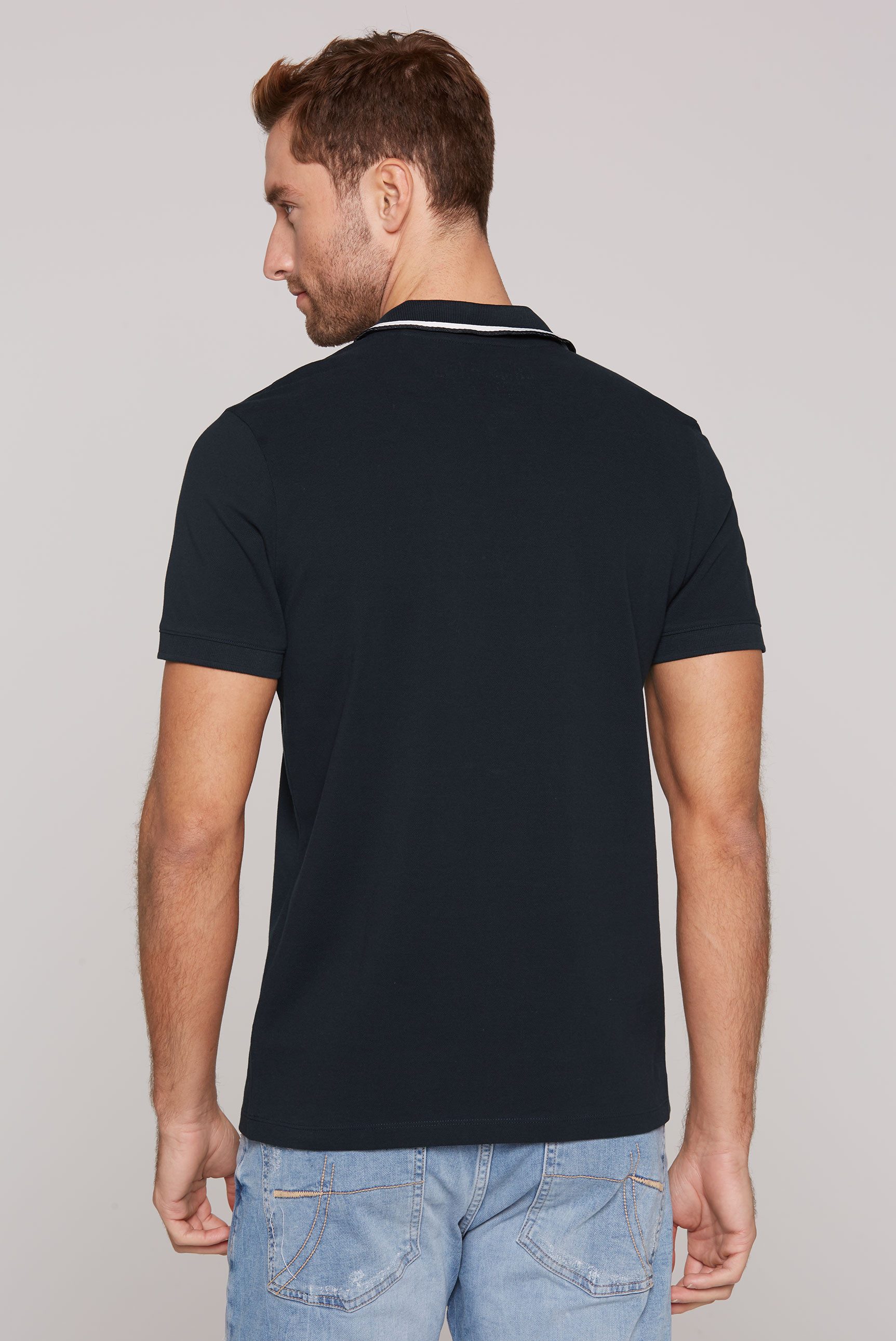 CAMP DAVID Poloshirt met geborduurd logo