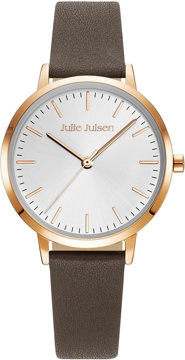 Julie Julsen Kwartshorloge Julie Julsen Basic Line Rosé Mocca, JJW1027RGL-11