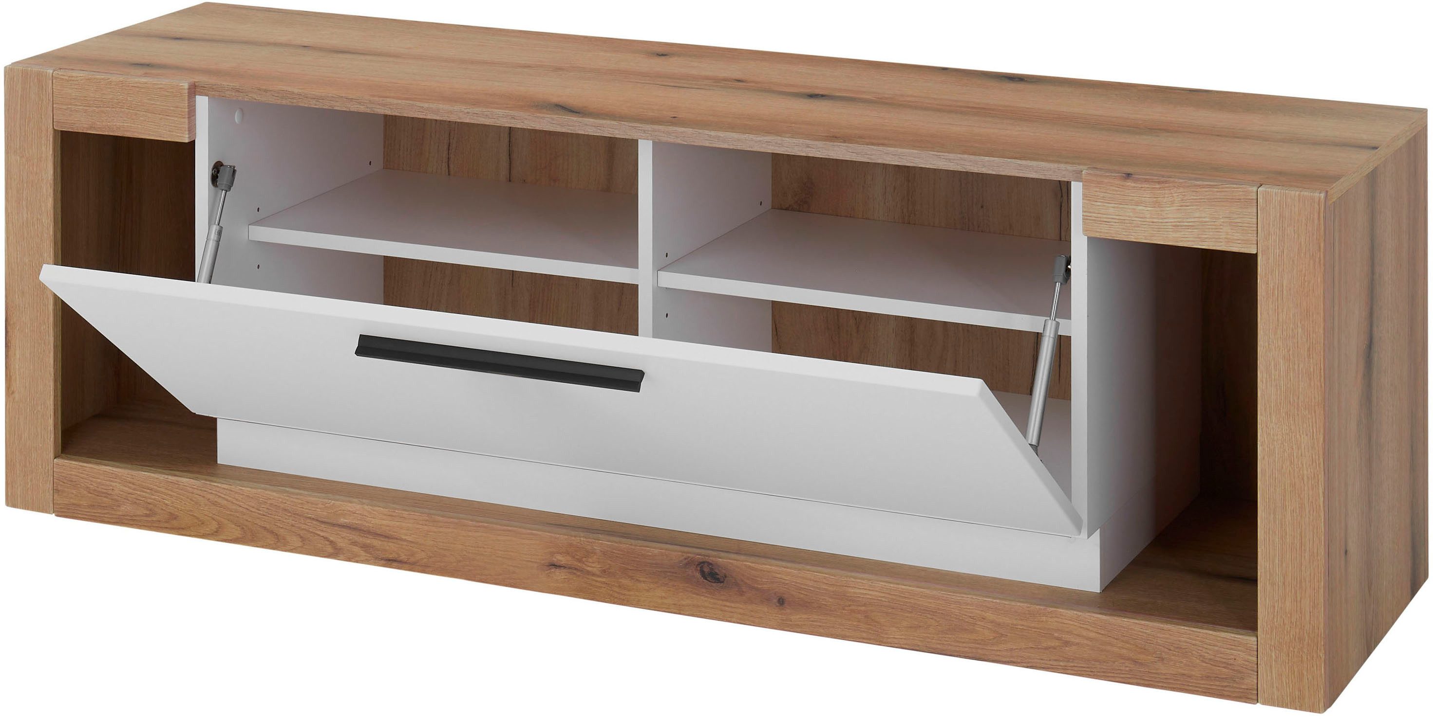INOSIGN Tv-meubel Brixen, moderne TV-kast, commode in eik Evoke decor met wit Metalen grepen, voldoende opbergruimte, veelzijdig toepasbaar