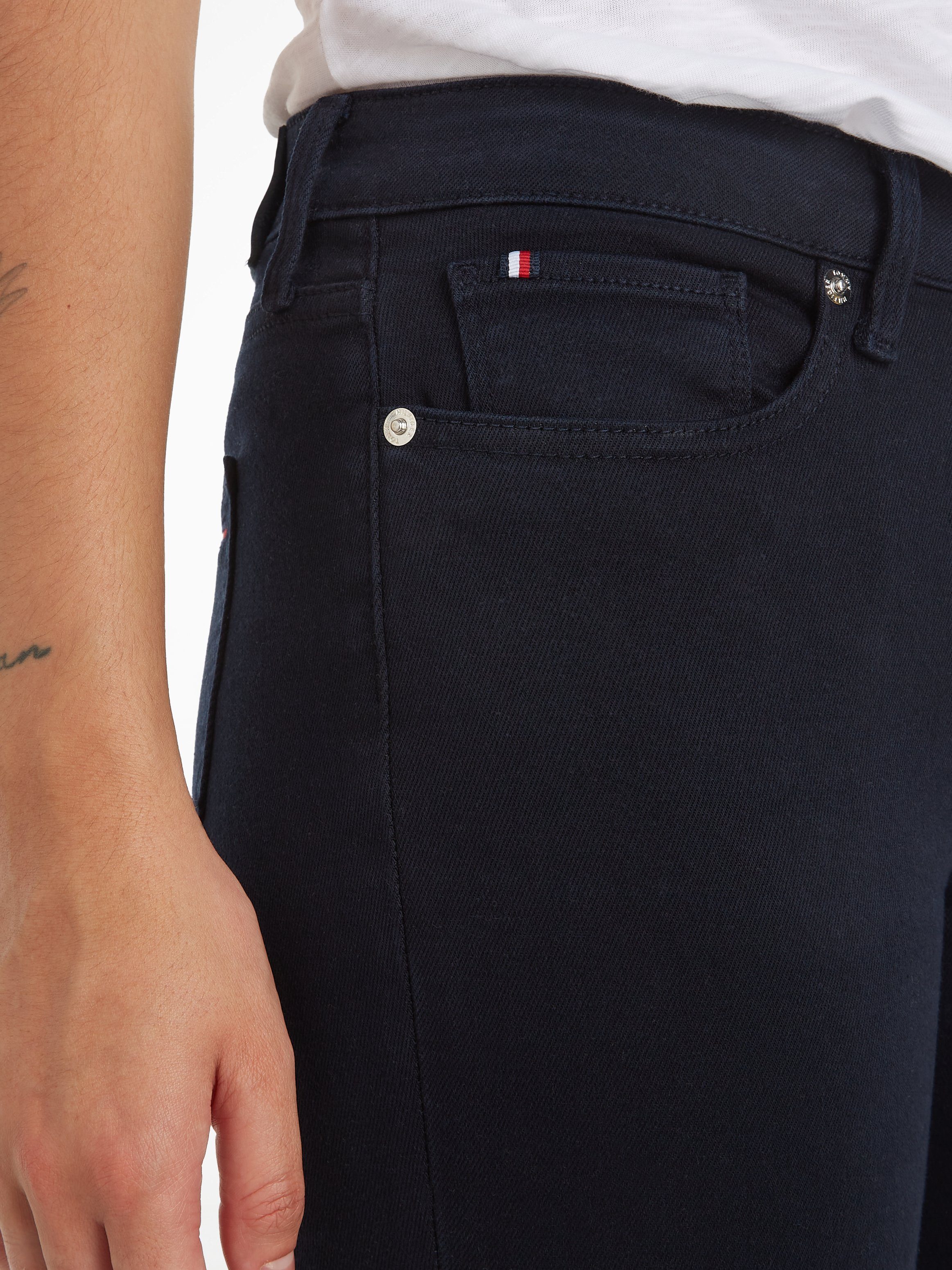 Tommy Hilfiger Skinny fit jeans TH FLEX COMO SKINNY RW GYA met tommy hilfiger logo-badge (TH FLEX COMO SKINNY RW)