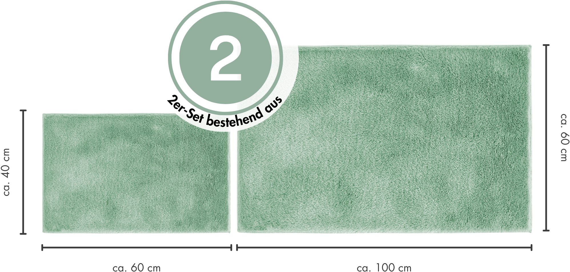 Andiamo Badmat Florida Effen kleuren, bijzonder zacht, ook verkrijgbaar als 2-delige set