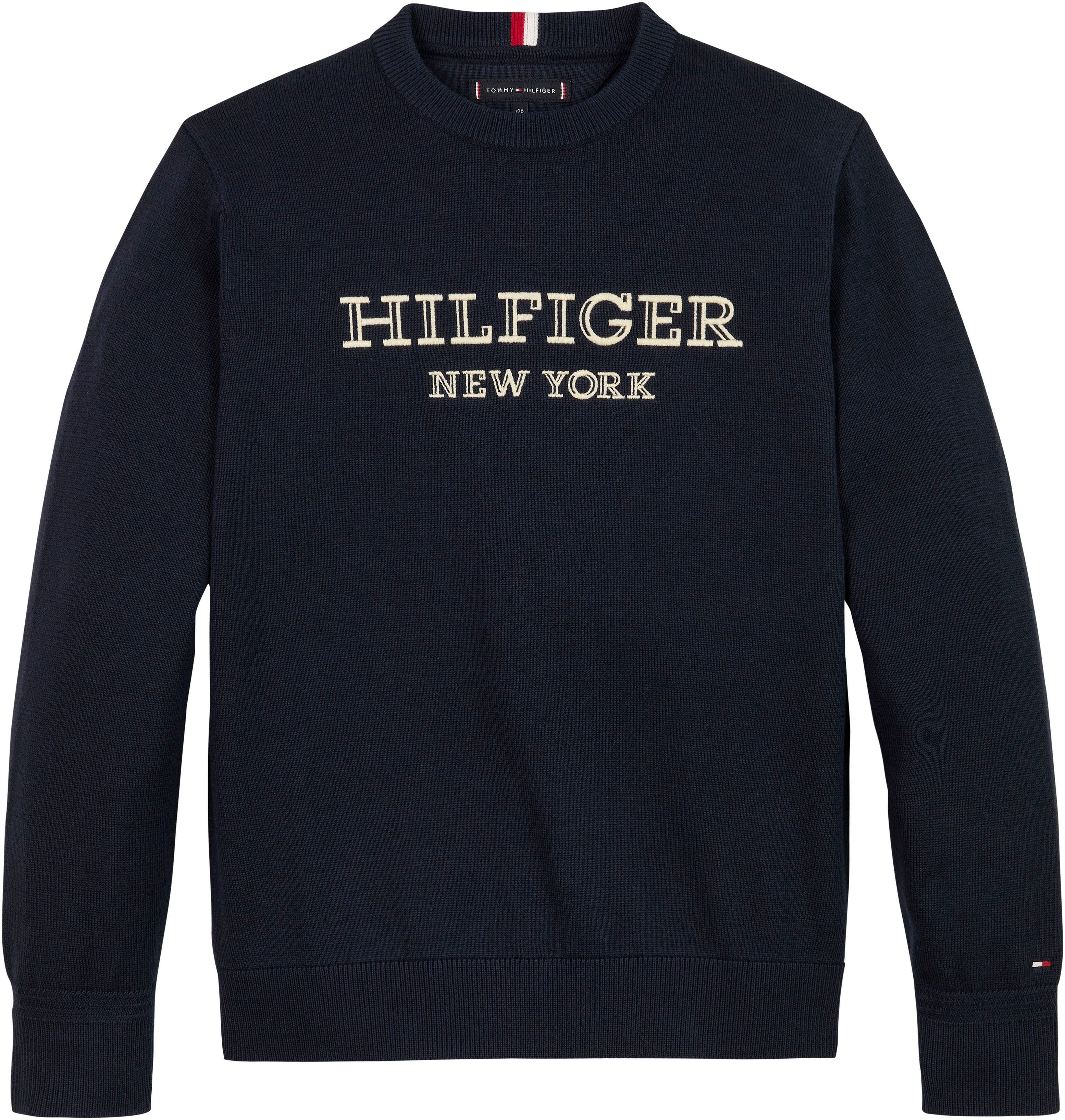 Tommy Hilfiger Gebreide trui MONOTYPE SWEATER met groot logoborduursel