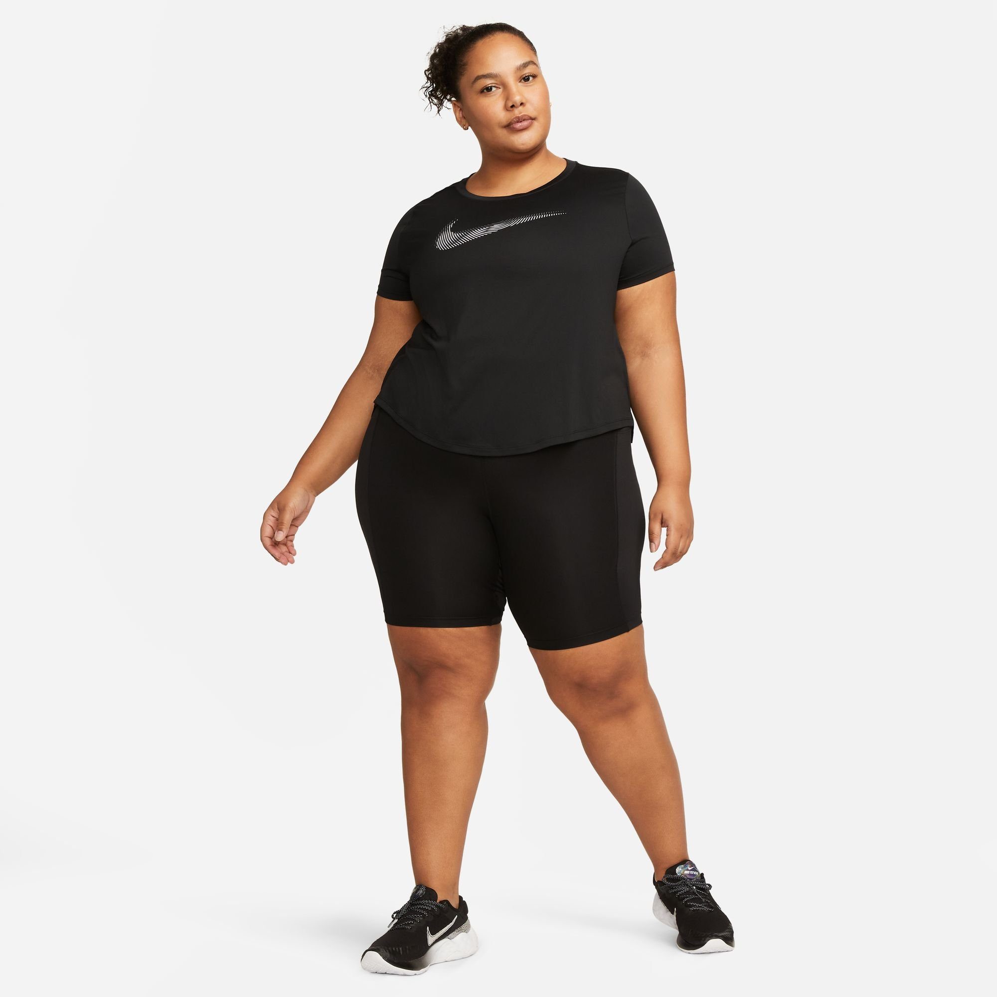 Nike Runningshirt W NK DF SWOOSH HBR SS TOP