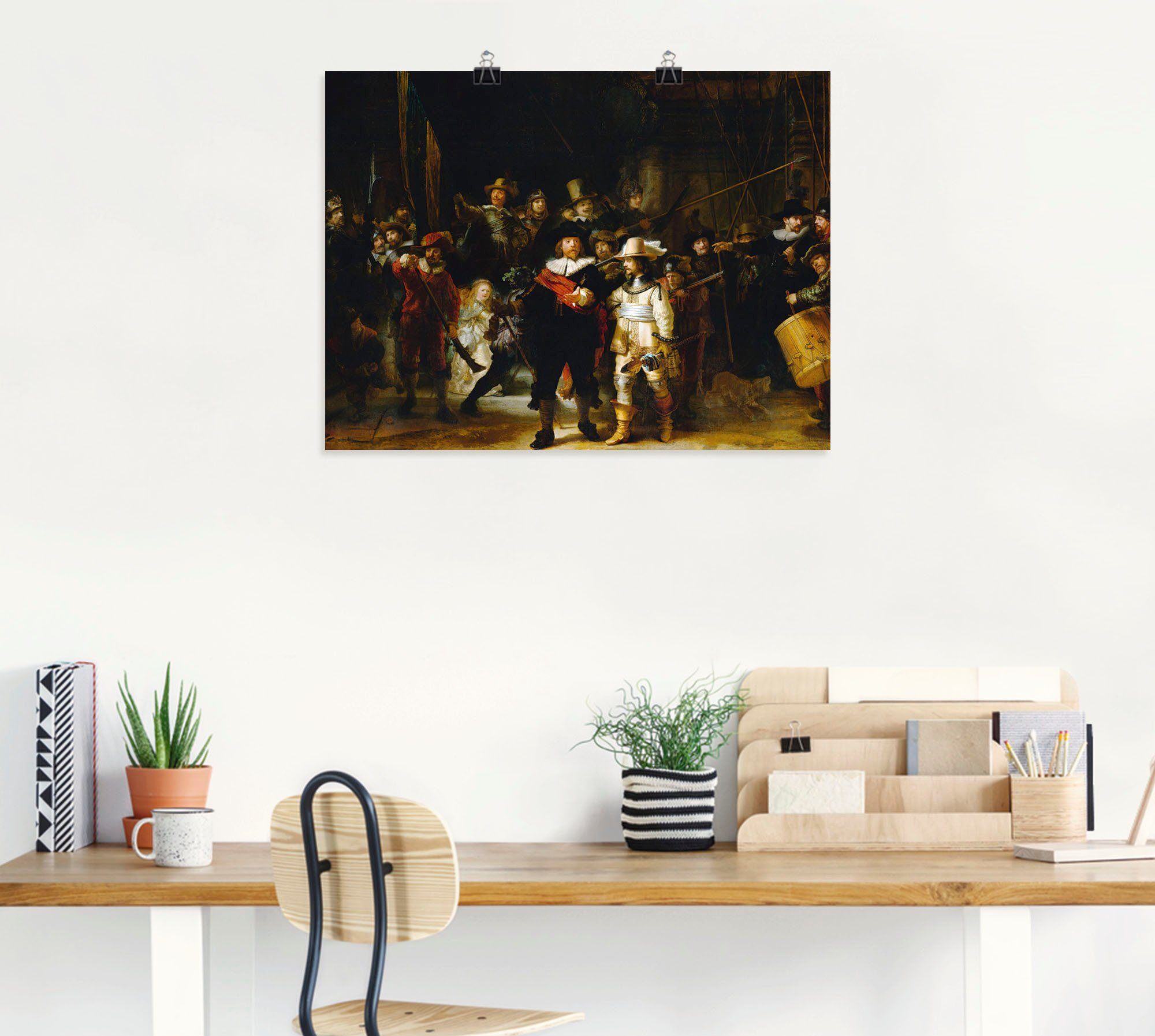 Artland Artprint De nachtwacht. 1642 als artprint op linnen, poster in verschillende formaten maten