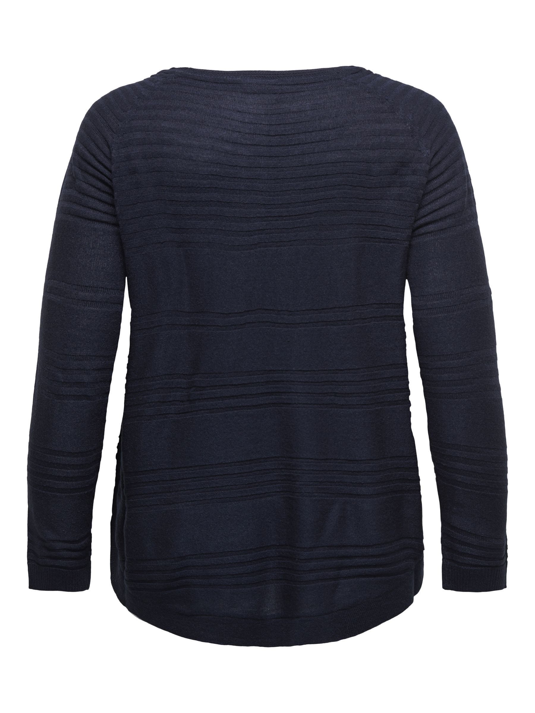 ONLY CARMAKOMA Trui met ronde hals CARNEWAIRPLAIN LS PULLOVER KNT
