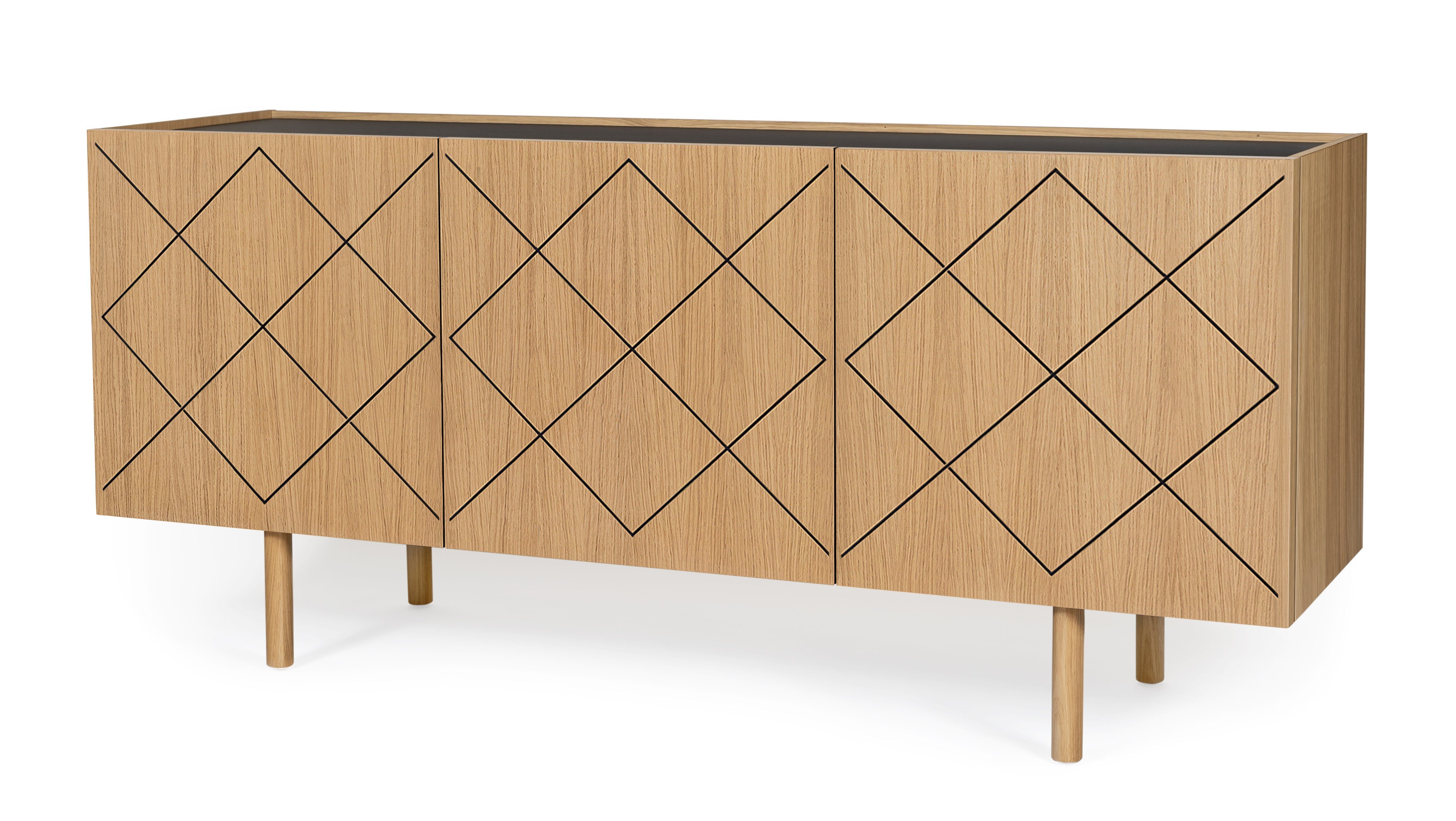 Woodman Kast Houtfineer van eiken, Scandinavisch design