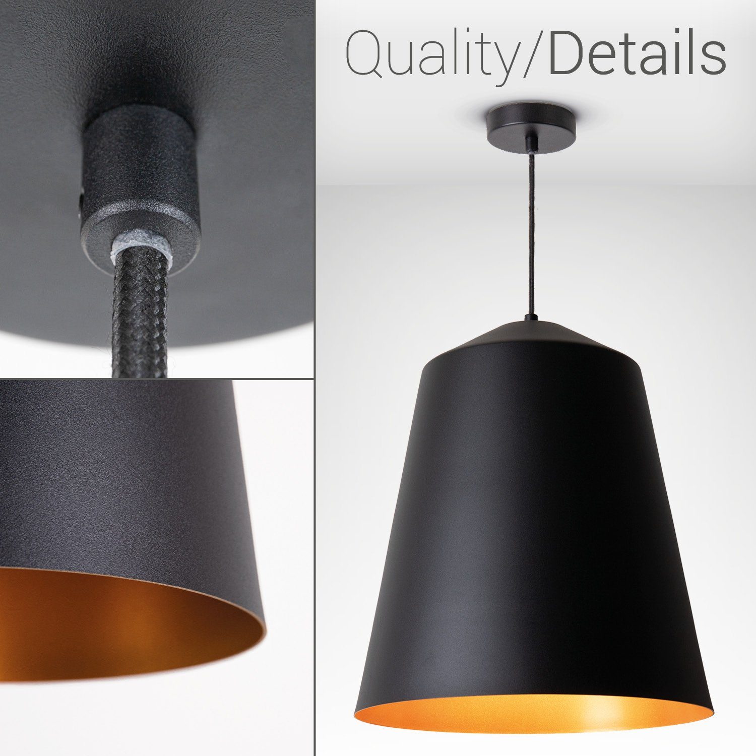 Paco Home Plafondlamp Jackson Woonkamer werkkamer poedercoating industrieel ontwerp E27