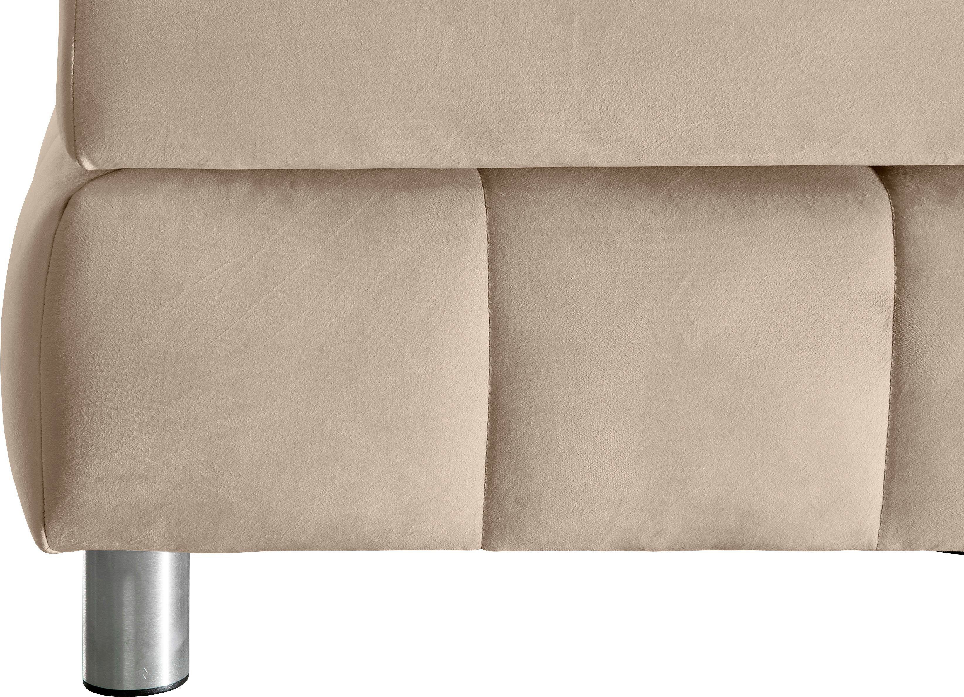 andas Boxspring Salo XXL in fluwelige look of structuurstof, 6 breedten in extra lang 220 cm, 4 hardheden