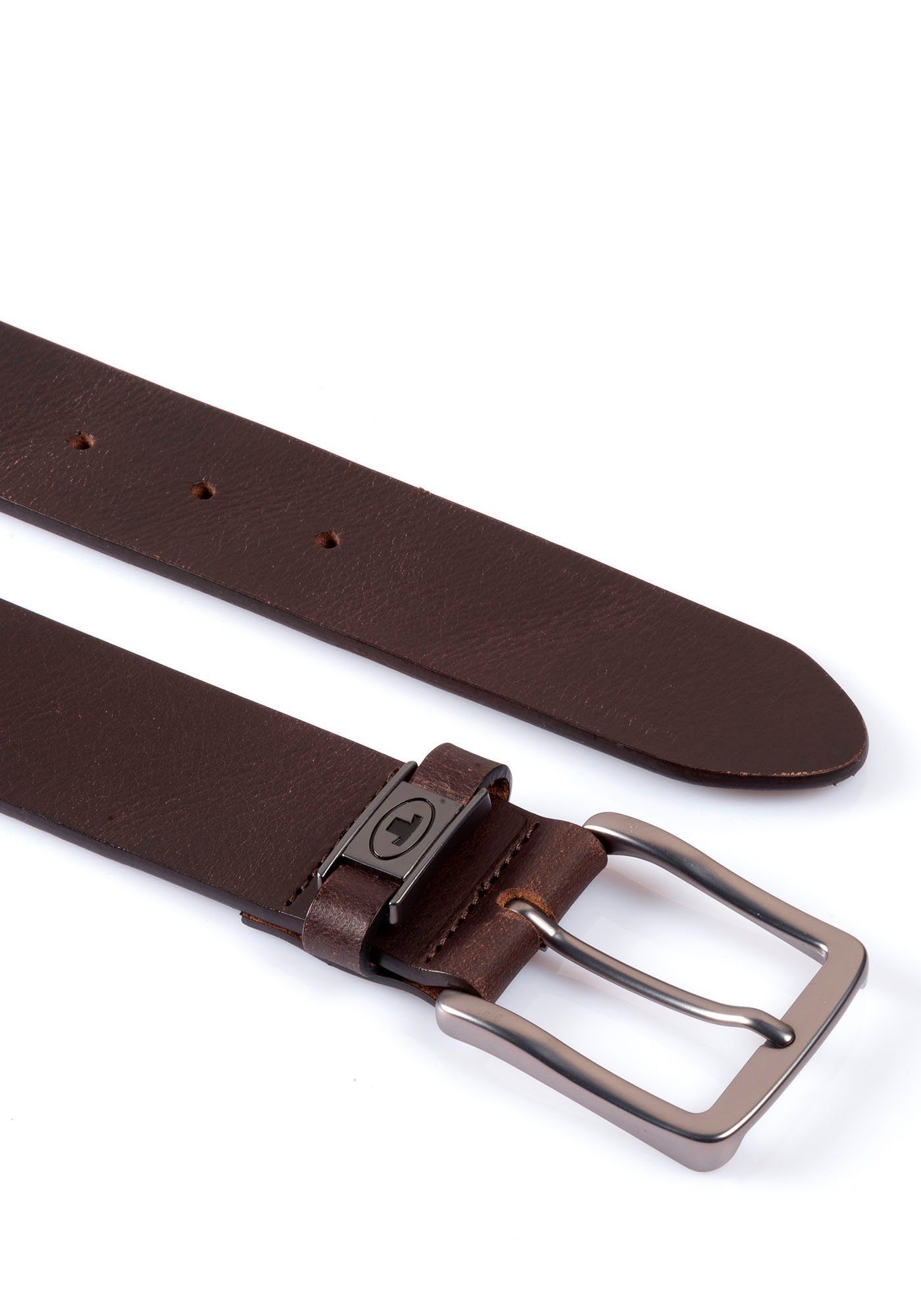 Tom Tailor Leren riem TTJULIAN 4 cm brede herenriem, ideaal voor jeans, tot maat 120