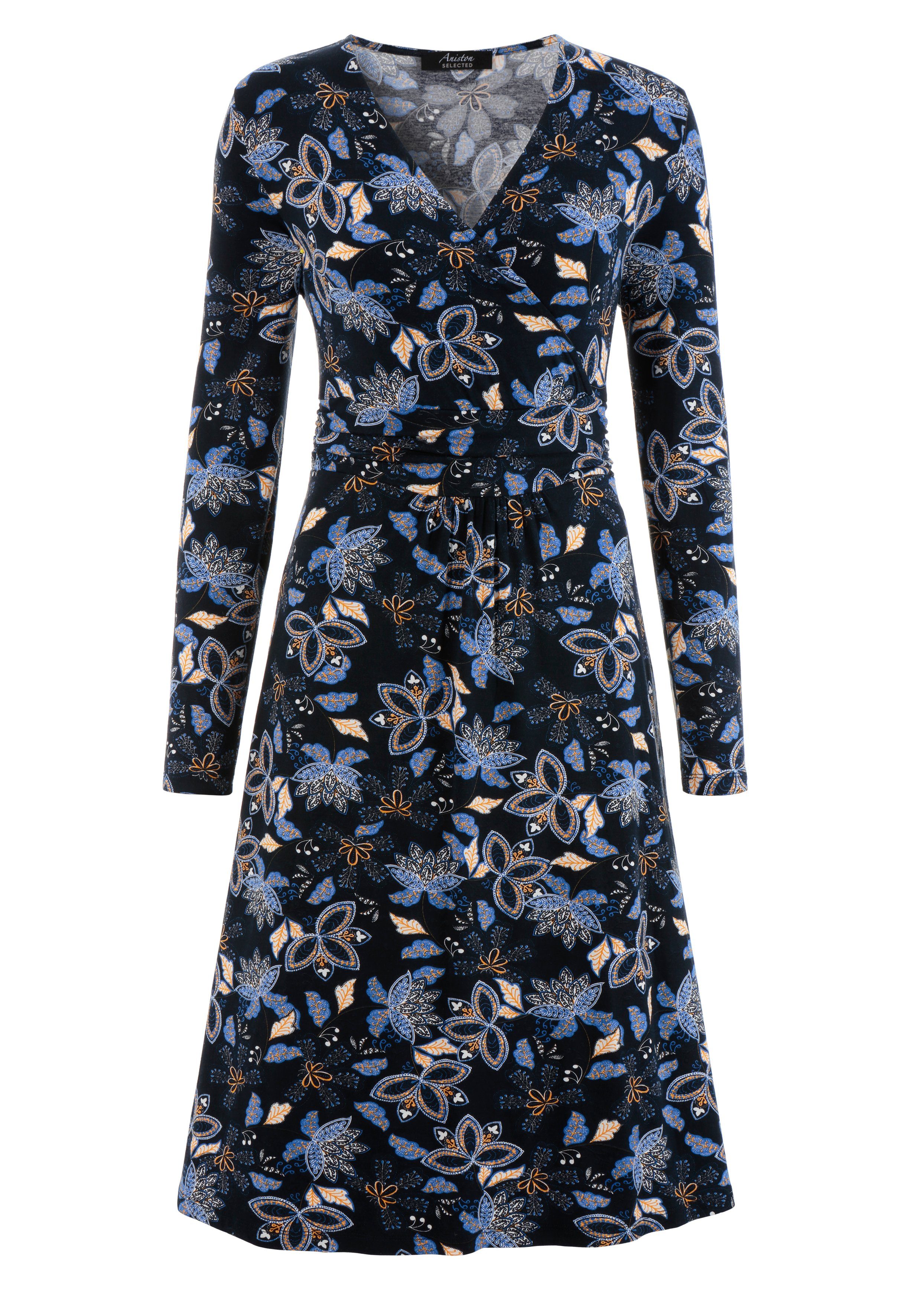 Aniston SELECTED Jerseyjurk met intense bloemenprint