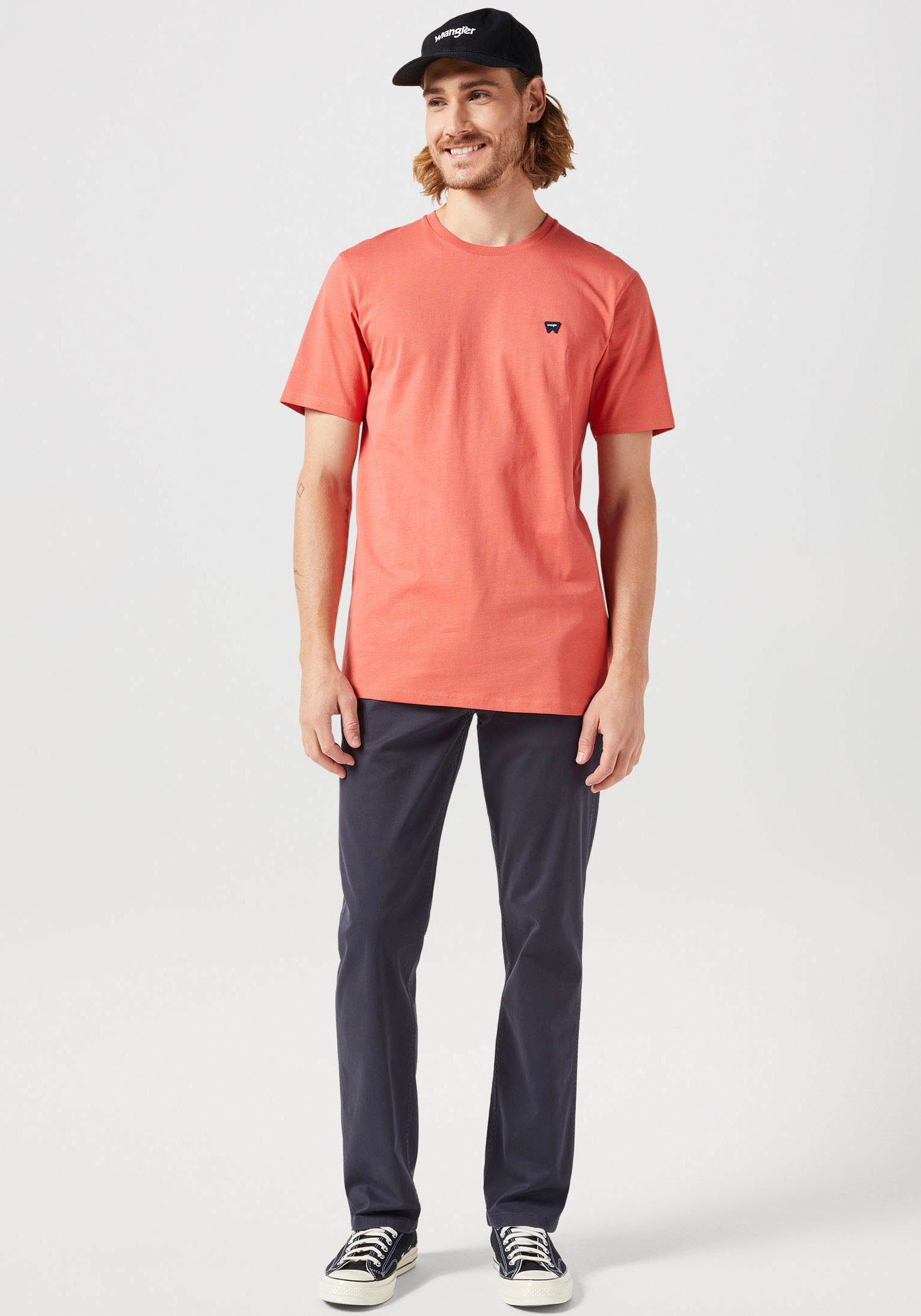 Wrangler Shirt met korte mouwen met logoborduursel op borsthoogte